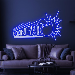 Boxing Glove Neon Sign, Boxing Glove LED Light, Gym Wall Decor, Knockout Wall Art, Boxing Club Sign, Boxing Lover Gift, Fight Night Light