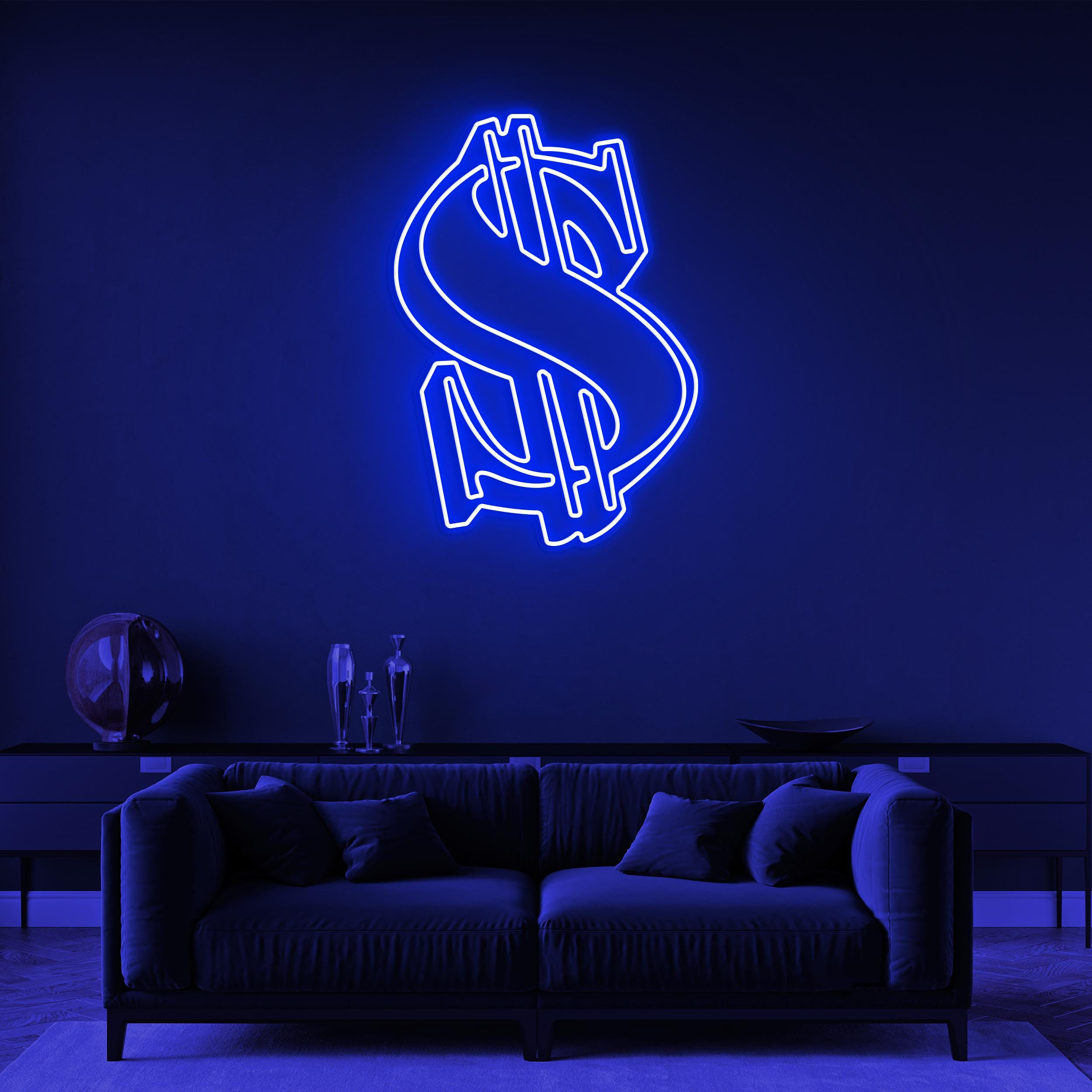 Dollar Neon Sign, Dollar LED Light, Dollar Sign Wall Art, Money Neon Light, Custom Neon Sign, Cash Wall Decor, Decorative Wall Hanging Art