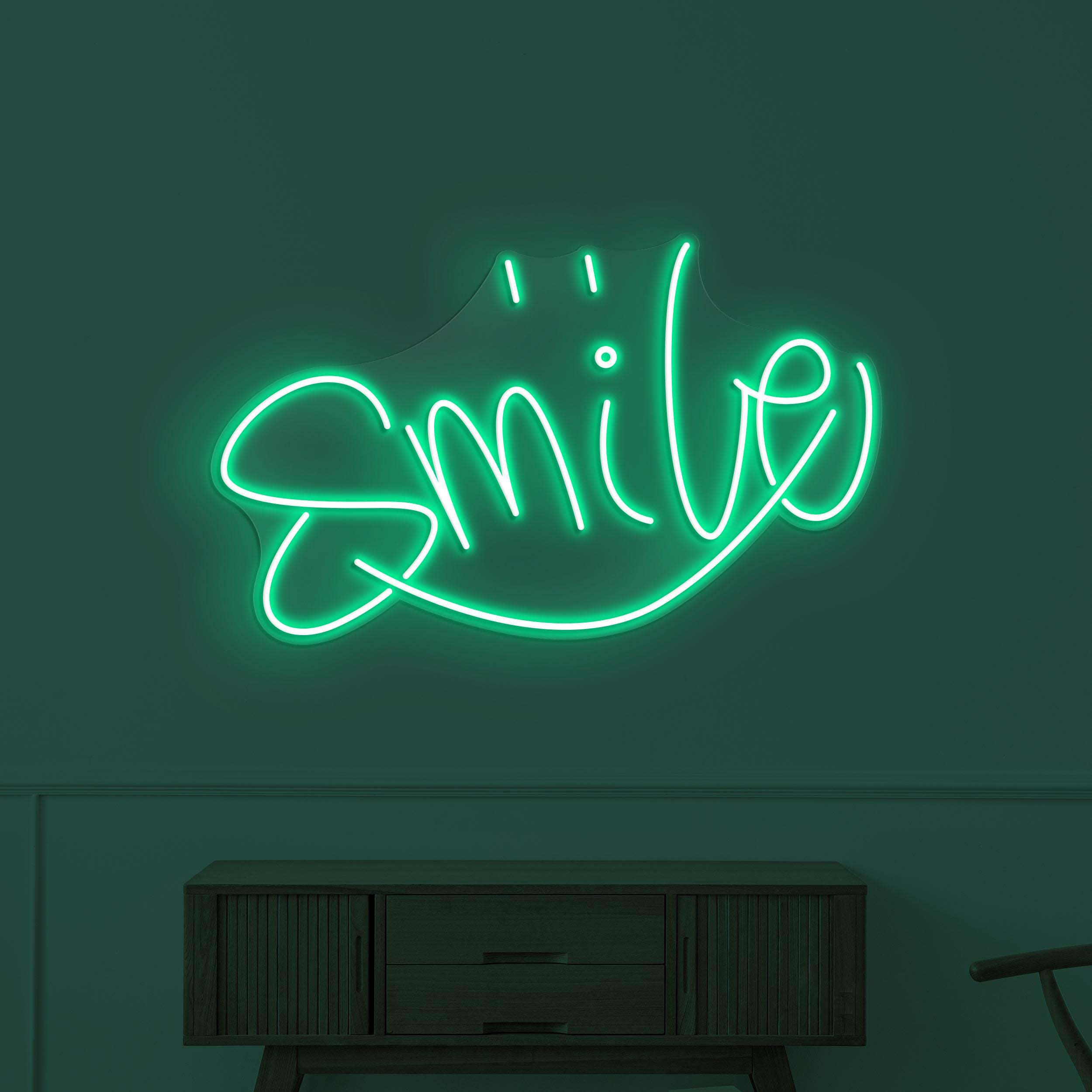Smile Neon Sign, Smile LED Light, Happy Vibes Wall Decor, Smile Logo Wall Art, Decor for Home, Kids Room & Party, Happy Vibes Neon Sign