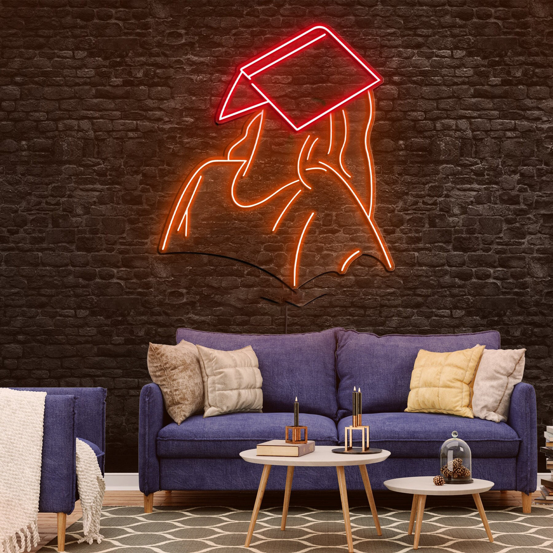Sad Woman with Book Neon Sign, Bookish LED Light, Gift for Book Lovers,Girl Reading Book and Coffee Neon Sign,Wall Art for Bedroom,Club Room