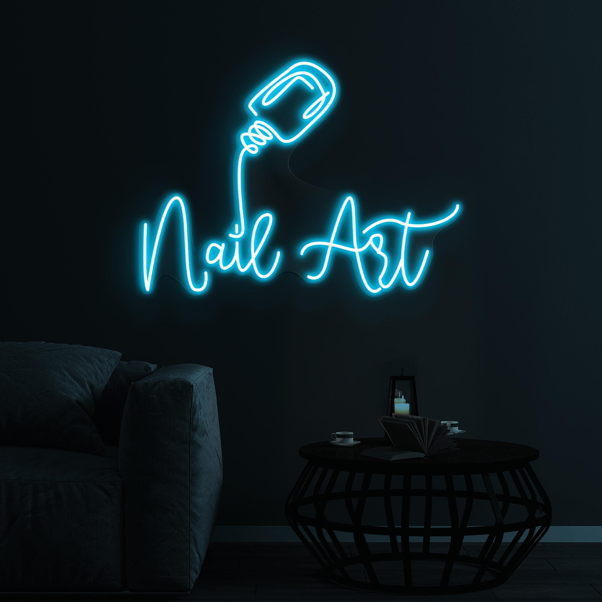 Nail Art Neon Sign, Nail Art LED Light, Nail Polish Sign, Manicure Shop Light, Nail Artist Home Decor, Beauty Salon Wall Art, Girls Room Art