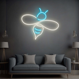 Bee LED Neon Sign, Honey Neon Light Sign for Home Decor, Beehive Theme Wall Art, Kids Room Decor, Home decor, Neon Light, Bee Lover Gift