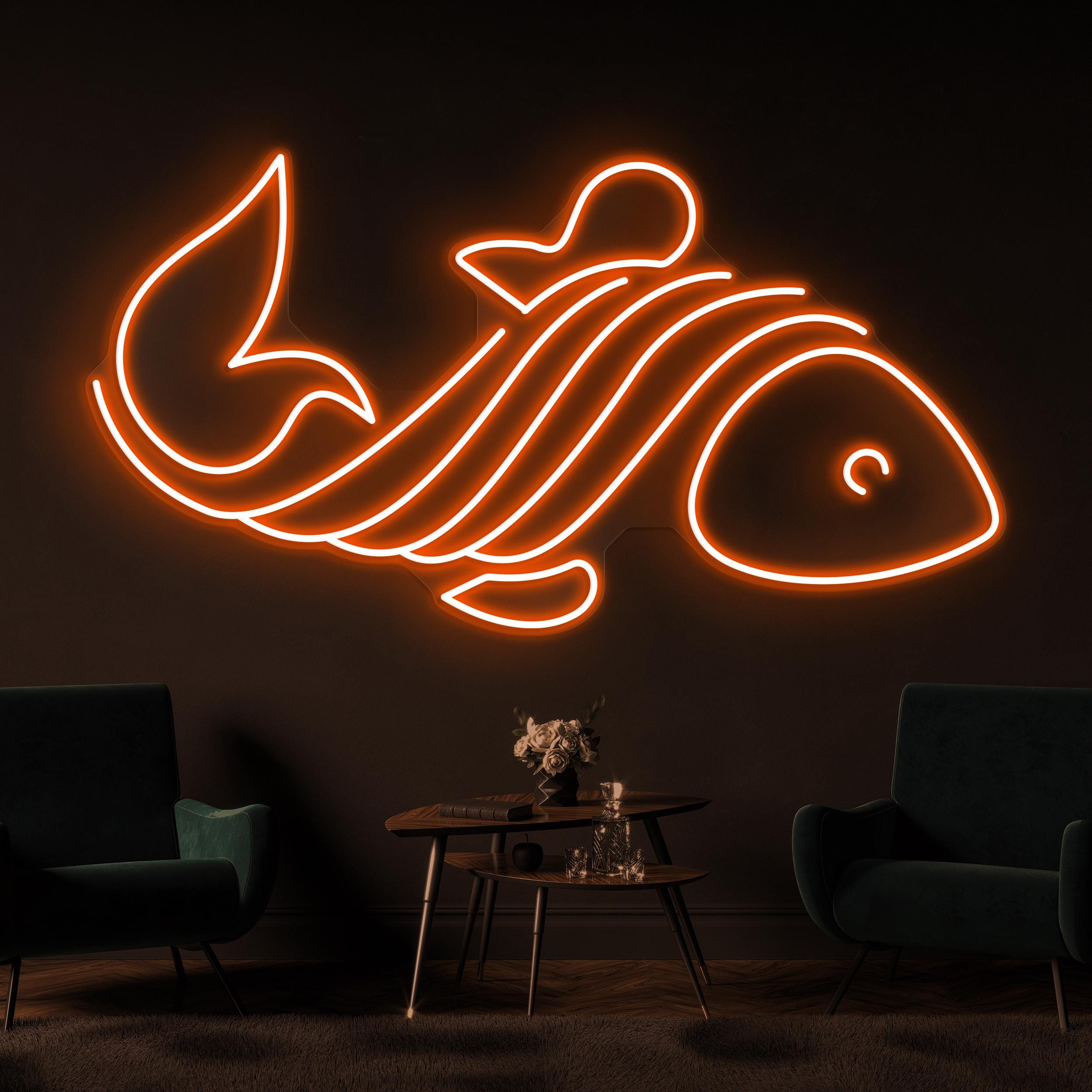 Fish Neon Sign, Fish LED Light, Kids Room Wall Decor, Living Room Wall Art, Fish Shop Wall Art, Aquarium Neon Light, Sea Food Wall Art, Gift