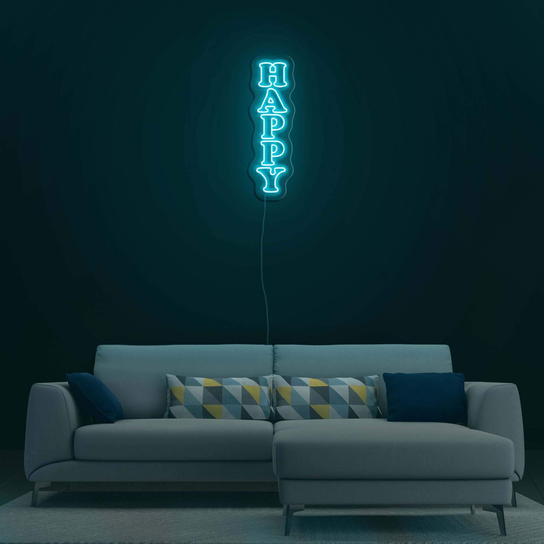 Happy Neon Sign, Nursery Decor, Baby Photo Prop, Room Decor, Happy Neon Sign for Room Decoration, Kids decor