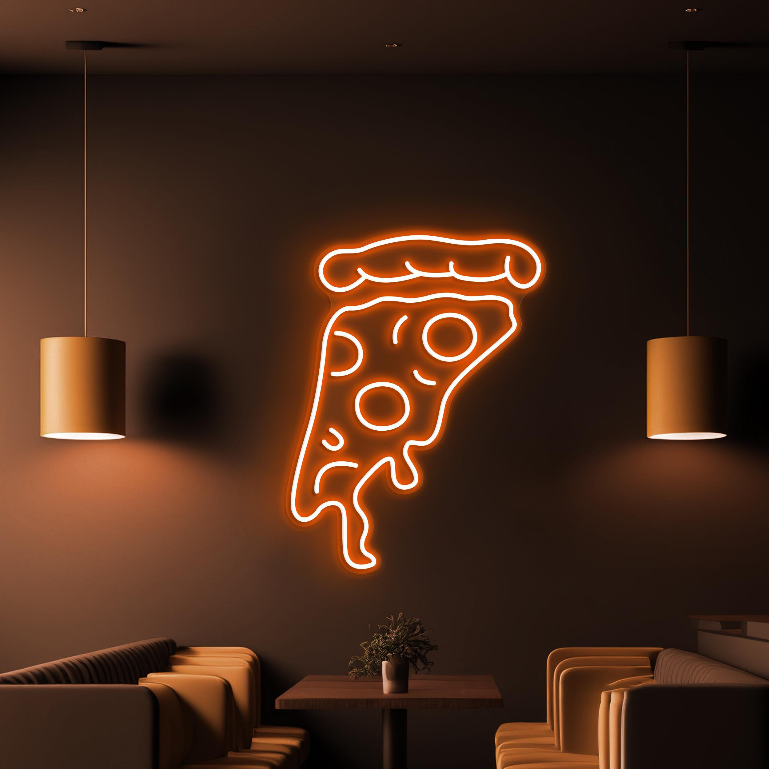 Pizza Slice Neon Sign, Pizza Slice LED Light, Pizza Shop Wall Decor, Kitchen Wall Art, Home Neon Light, Custom Neon Sign, Pizza Lover Gift