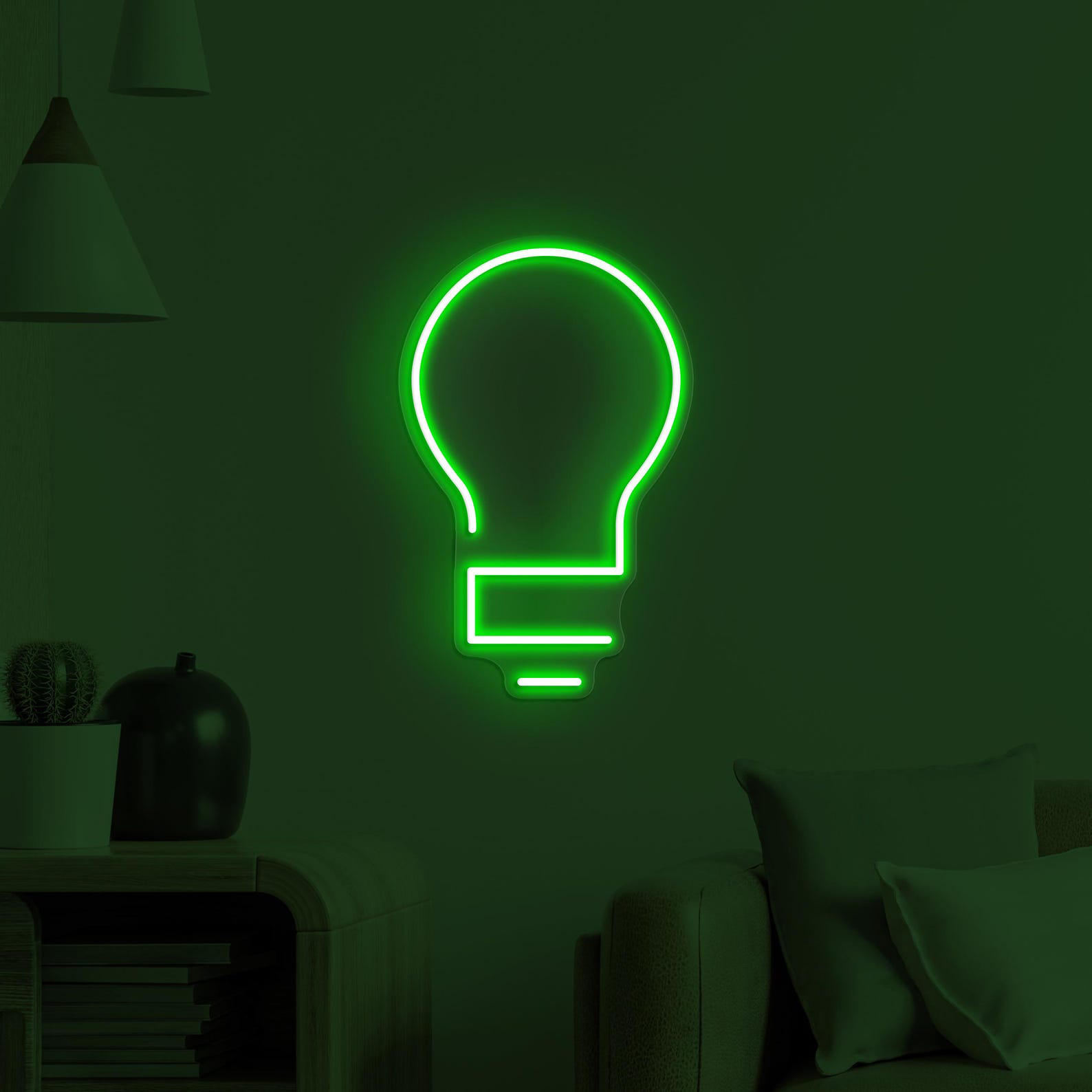 Bulb Neon Sign, Bulb LED Light, Light Bulb Wall Art, Cafe and Bar Wall Decor, Home Neon Light, Party Wall Decor, Led Neon Sign, Gift Idea