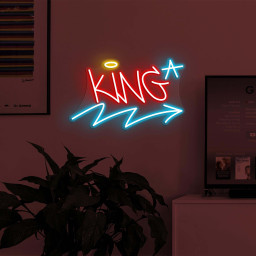 King Neon Sign, King LED Light, King Wall Decor, Boy's Bedroom Wall Art, Dorm Bar birthday Party Decor, Personalized King Art, Birthday Gift