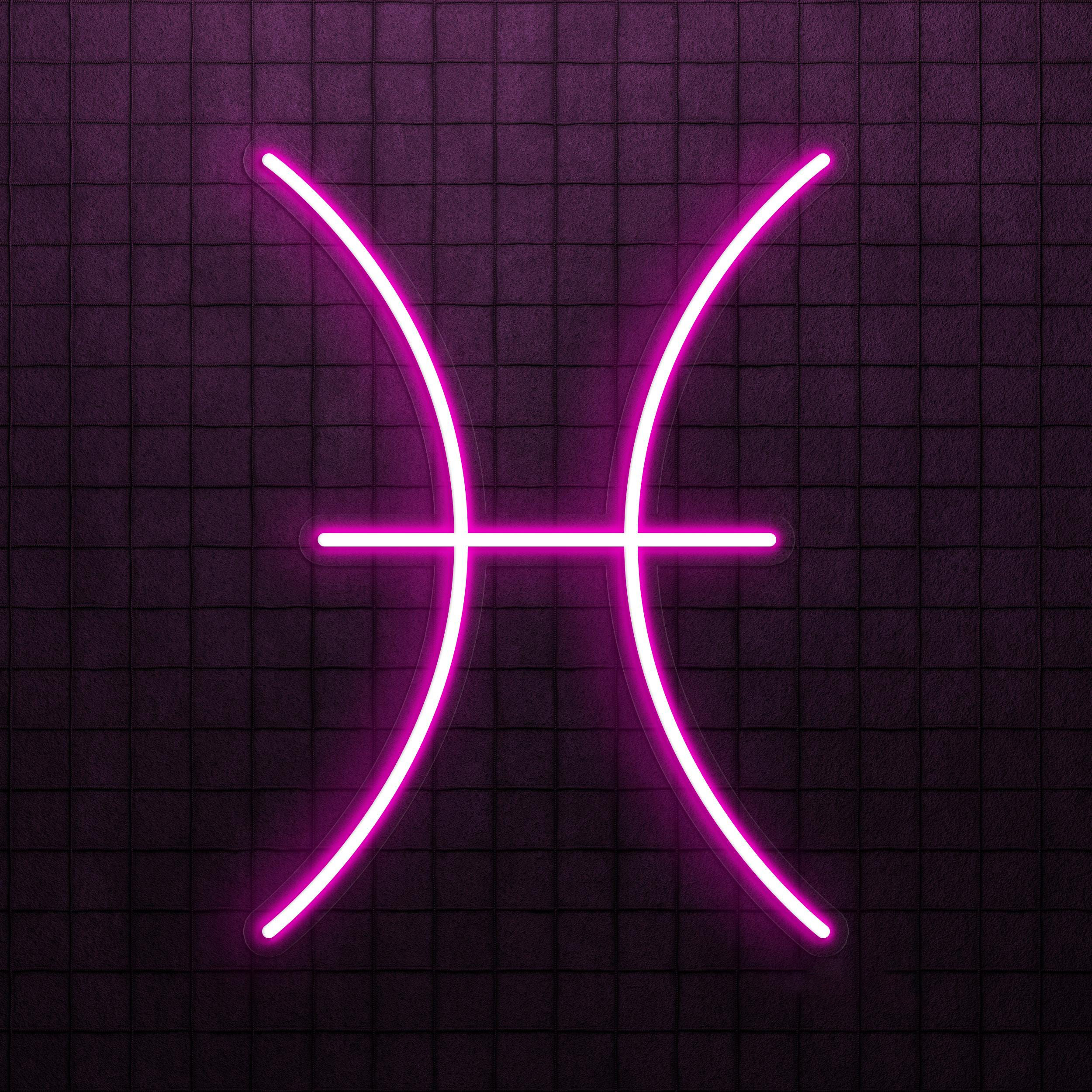 Pisces Neon Sign, Pisces LED Light, Home Wall Decor, Zodiac Symbol Wall Art, Horoscope LED Sign, Astrology Neon Gifts, Office Wall Decor