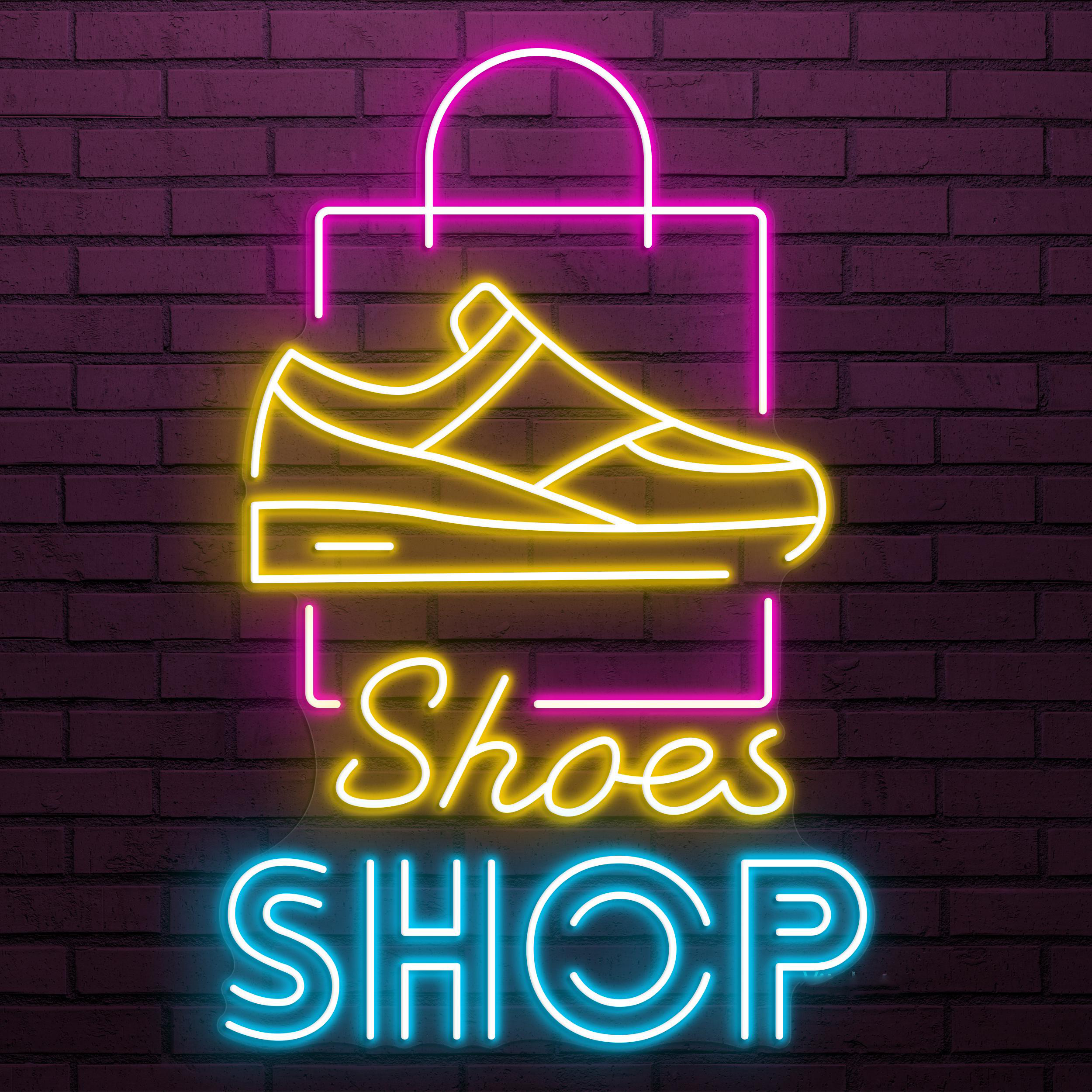 Shoes Shop Neon Sign, Shoes Shop LED Light, Business Logo Wall Decor, Shoe Store Neon Light, Custom Neon Sign, Sneakers Shop Neon Decor