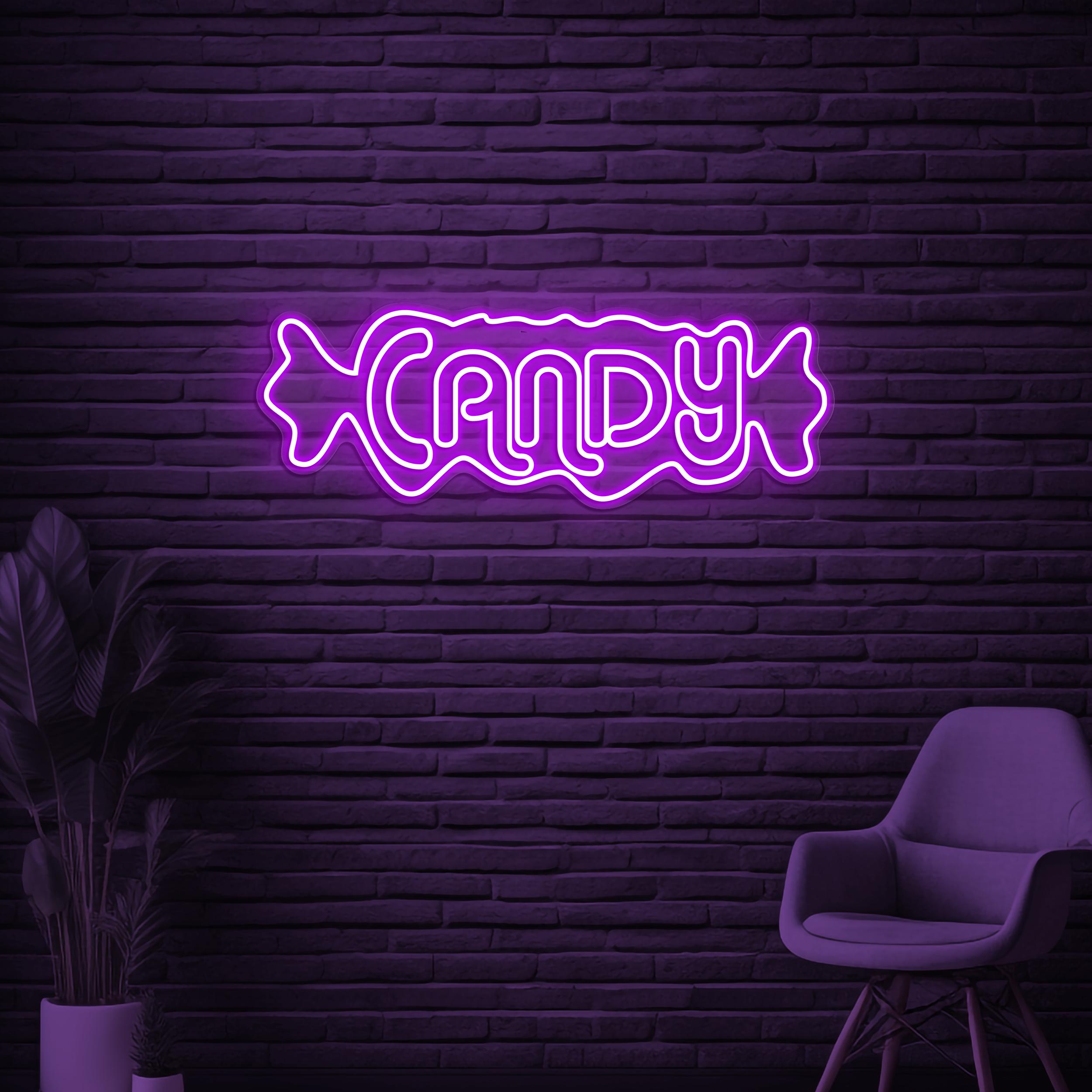 Candy Neon Sign, Candy LED Light, Candy Shop Wall Decor, Christmas Wall Art, Candy Shop Logo LED Light, Sweet Shop Neon Sign, Kids Room Art