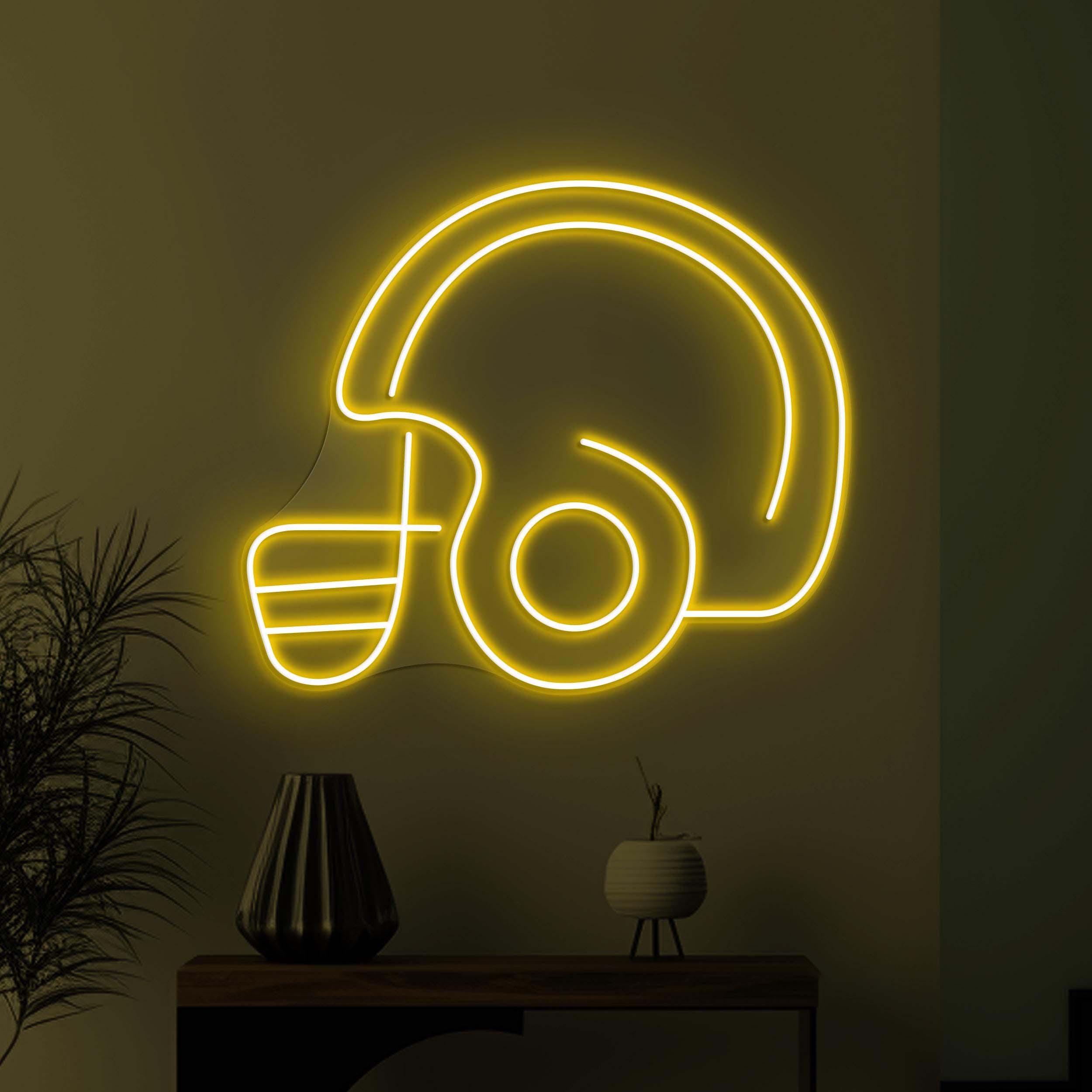 Football Helmet Neon Sign, Football Helmet LED Light, Sports Helmet Wall Art, Football Club Decor, Sports Shop Light, American Football Sign
