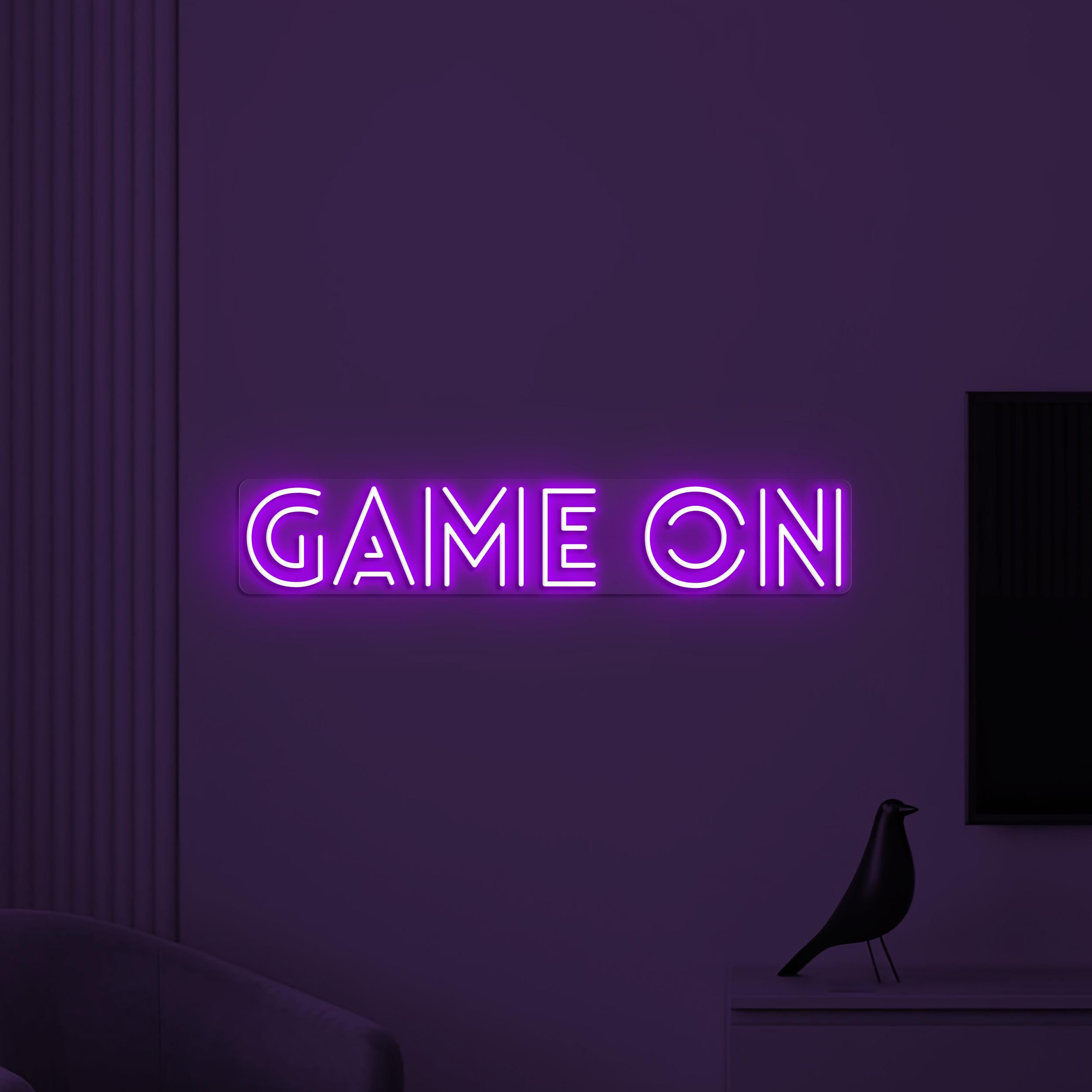 Game On Neon Sign, Game On LED Light, Gaming Zone Wall Decor, Video Game Neon Light, Custom Sign, Gift For Game Lover, Game Room Wall Art