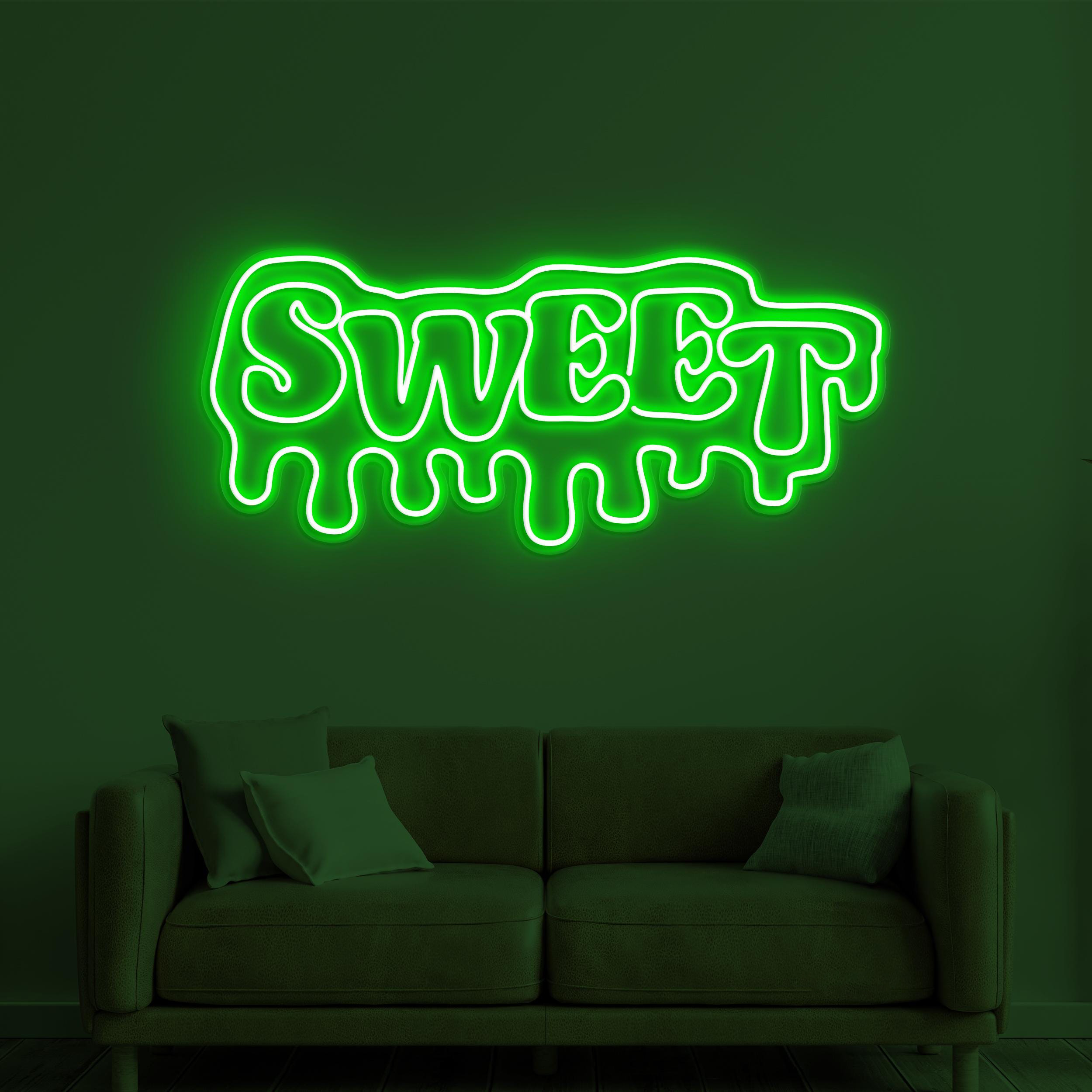 Sweet Neon Sign, Sweet LED Light, Ice Cream Shop Wall Decor, Sweet Logo Wall Art, Business Logo Neon Light, Candy Shop Decor, Dessert Lover