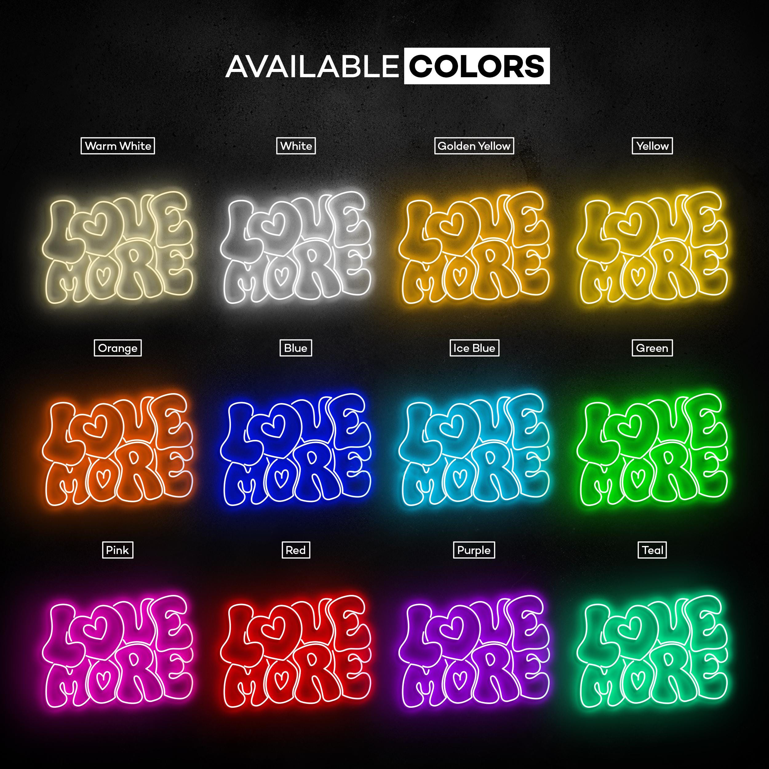 Love More Neon Sign, Love More LED Light, Love More Wall Art, Romantic Home Decor, Engagement, Birthday, Party Decoration, Couples Love sign