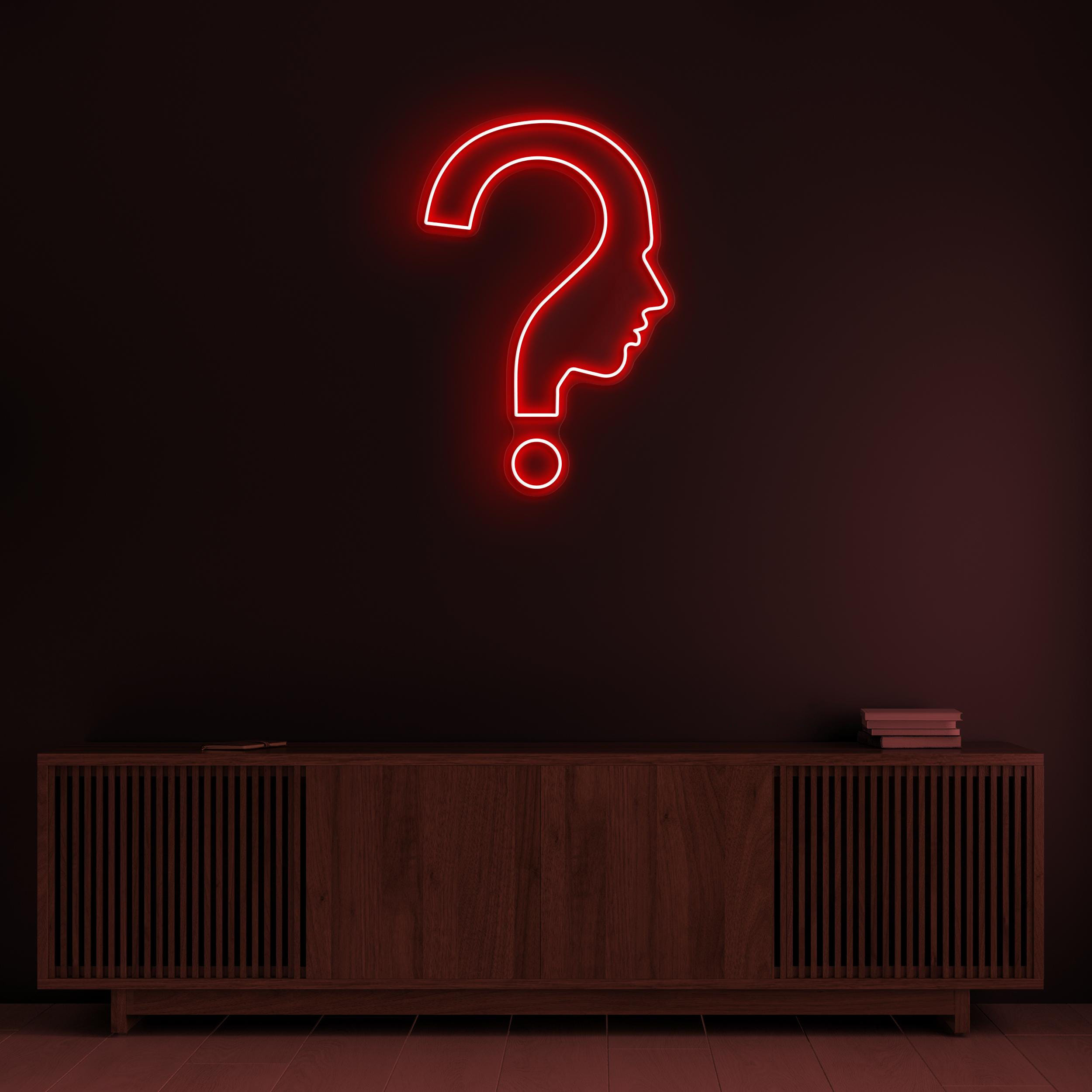 Question Mark Neon Sign, Question Mark LED Light, Woman Question Mark Decor, Thinking Neon Light, Bar Pub Wall Art, Woman Shape Neon Decor