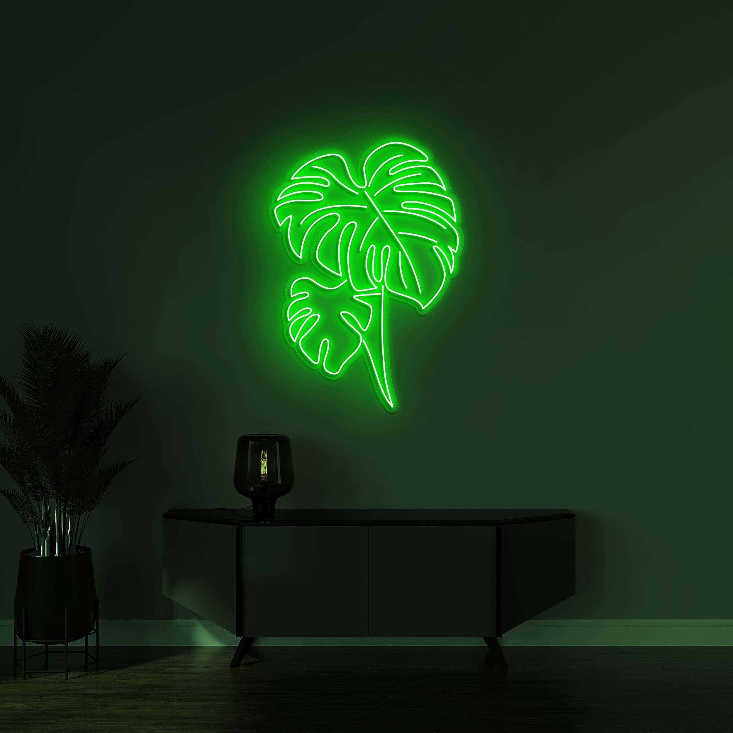 Monstera Leaf Neon Sign, Leaf Neon Sign, Green Leaf Neon Light, Leaf Led Wall decor, LED Plant Decor, Tropical Decor, Bedroom Wall Decor