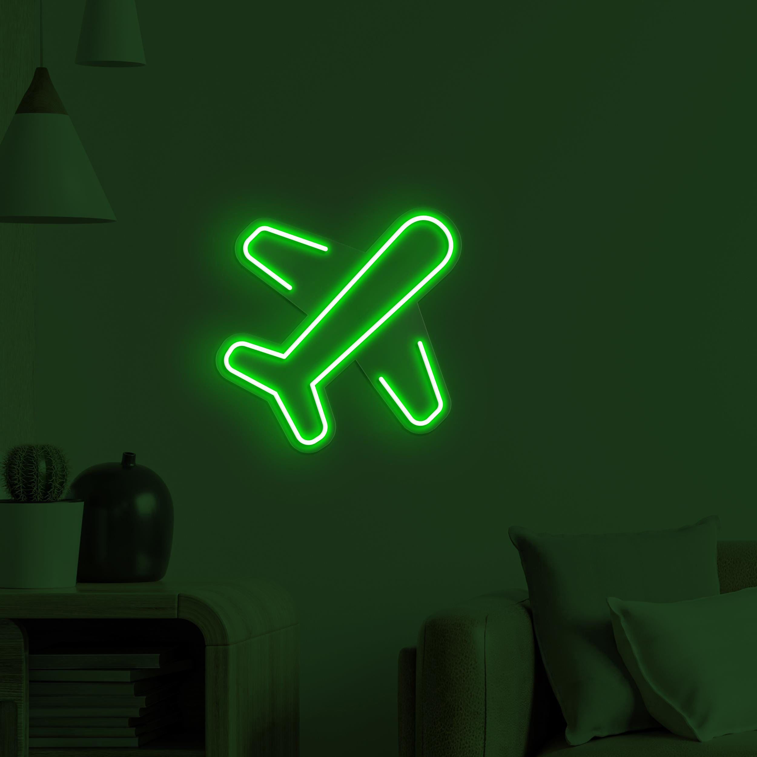 Airplane Neon Sign, Airplane LED Light, Travel Agency Wall Art, Kids Room Wall Decor, Office Neon Light, Travel Neon Sign, Gift For Pilot