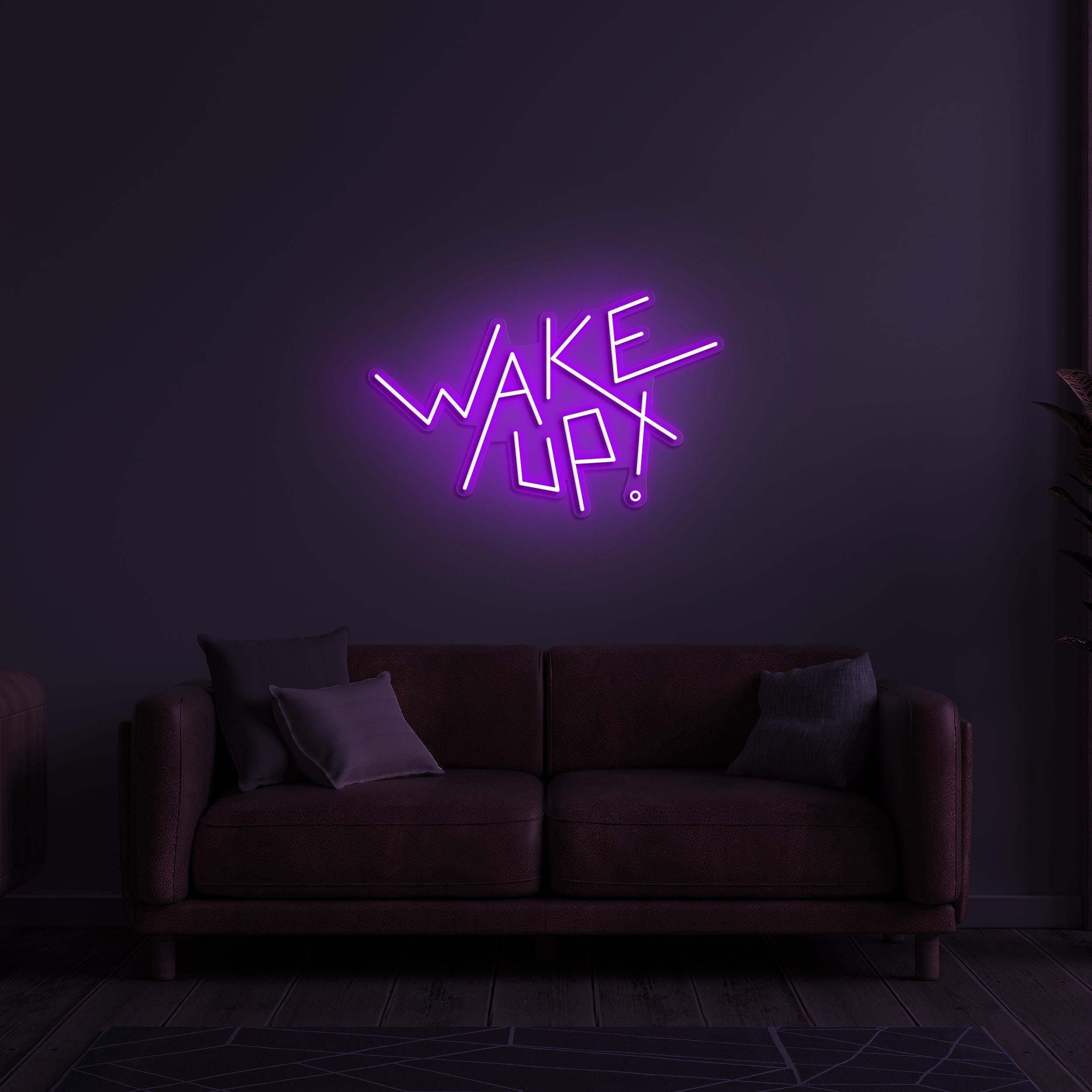 Wake Up Neon Sign, Wake Up LED Light, Wake Up LED Neon Art, Morning Neon Sign, Home Wall Decor, Kids Room Wall Art, Custom Morning Neon Sign