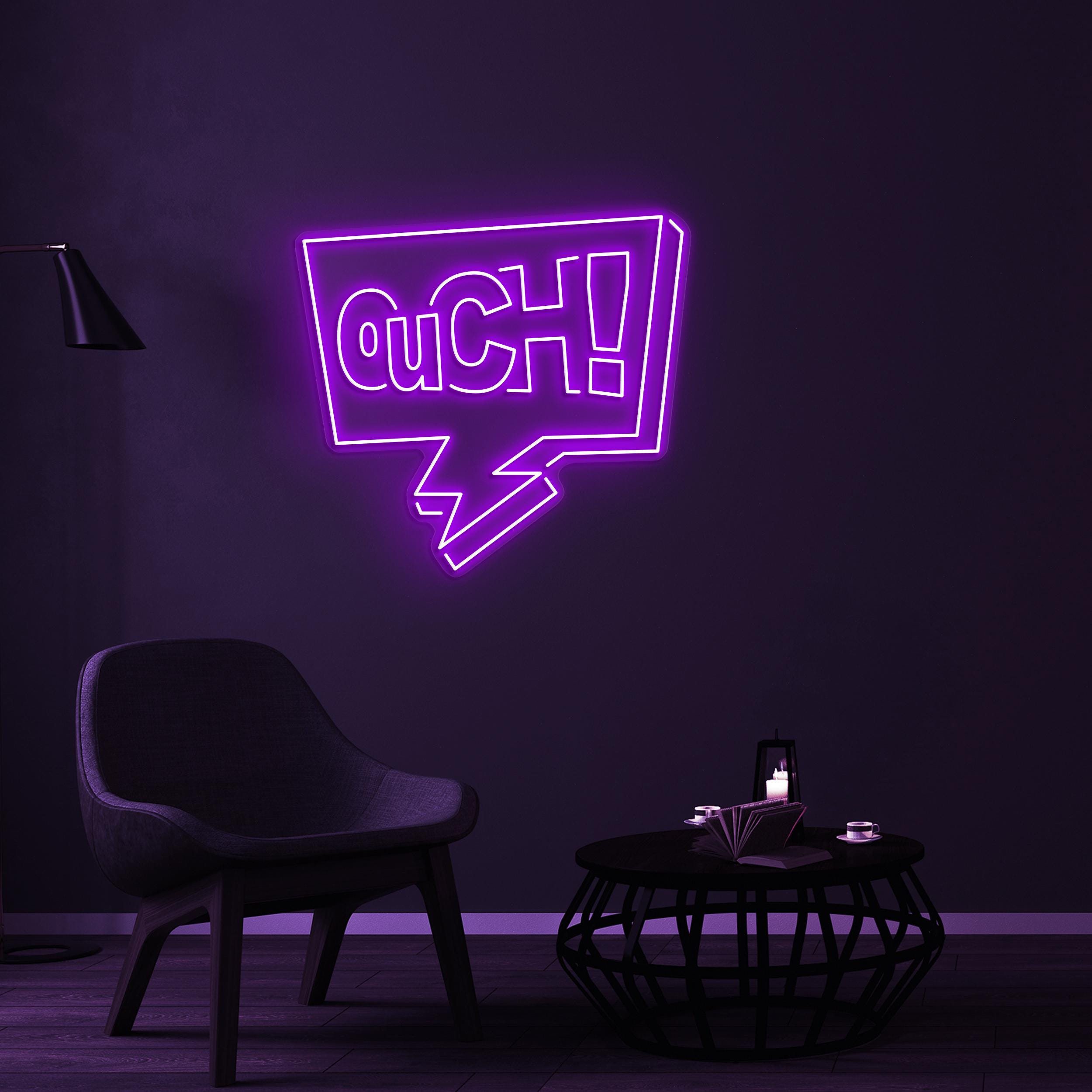 Ouch! Neon Sign, Ouch! LED Light, Party Wall Decor, Customized Neon Sign, Restaurants Neon Light, Cafe Neon Art, Painful Truth Led Sign