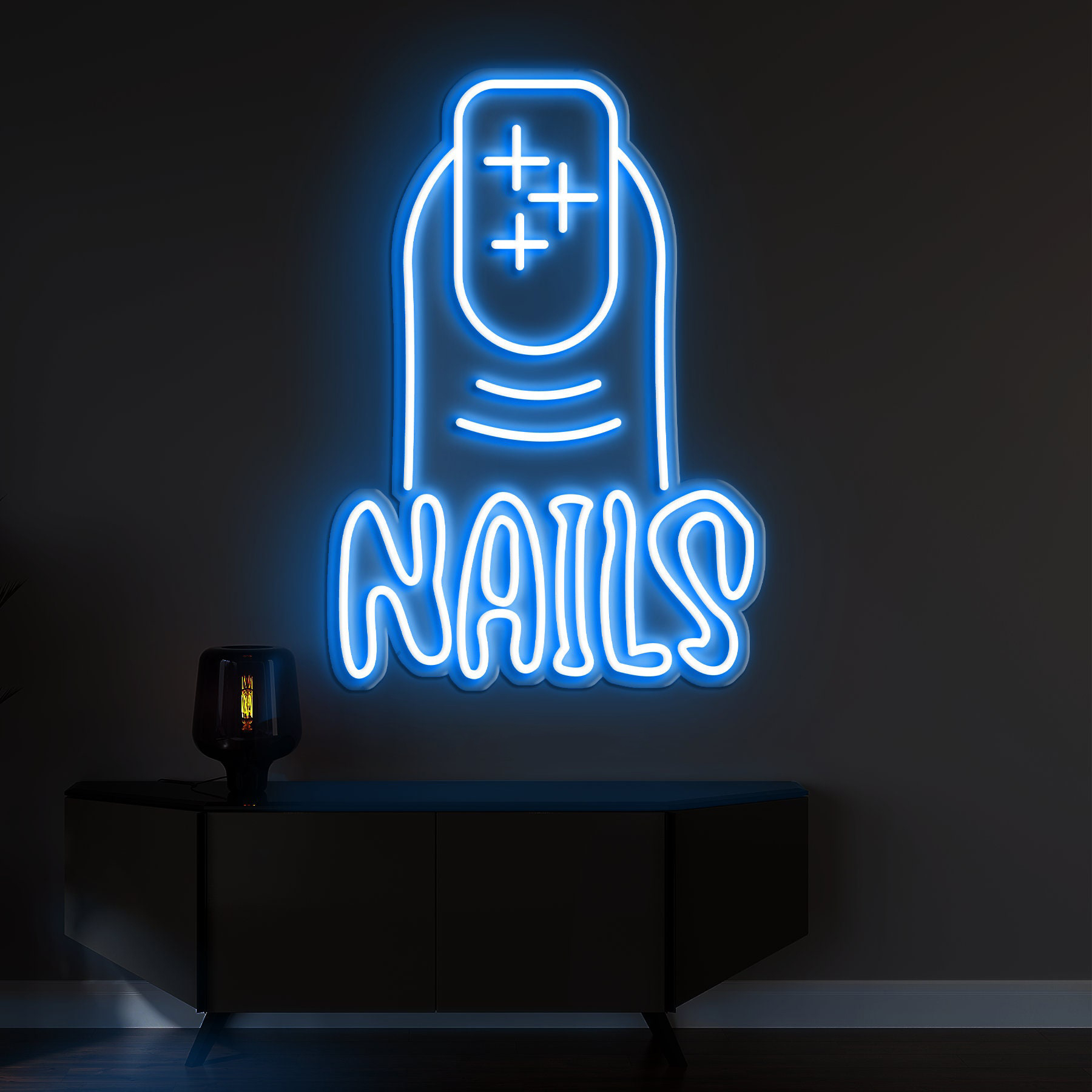 Nails Neon Sign, Nails Neon Light, Wall Decor for Nail Salon and Beauty Rooms, Nail Art, Shop and Party Decor, Lights for Bedroom and Room