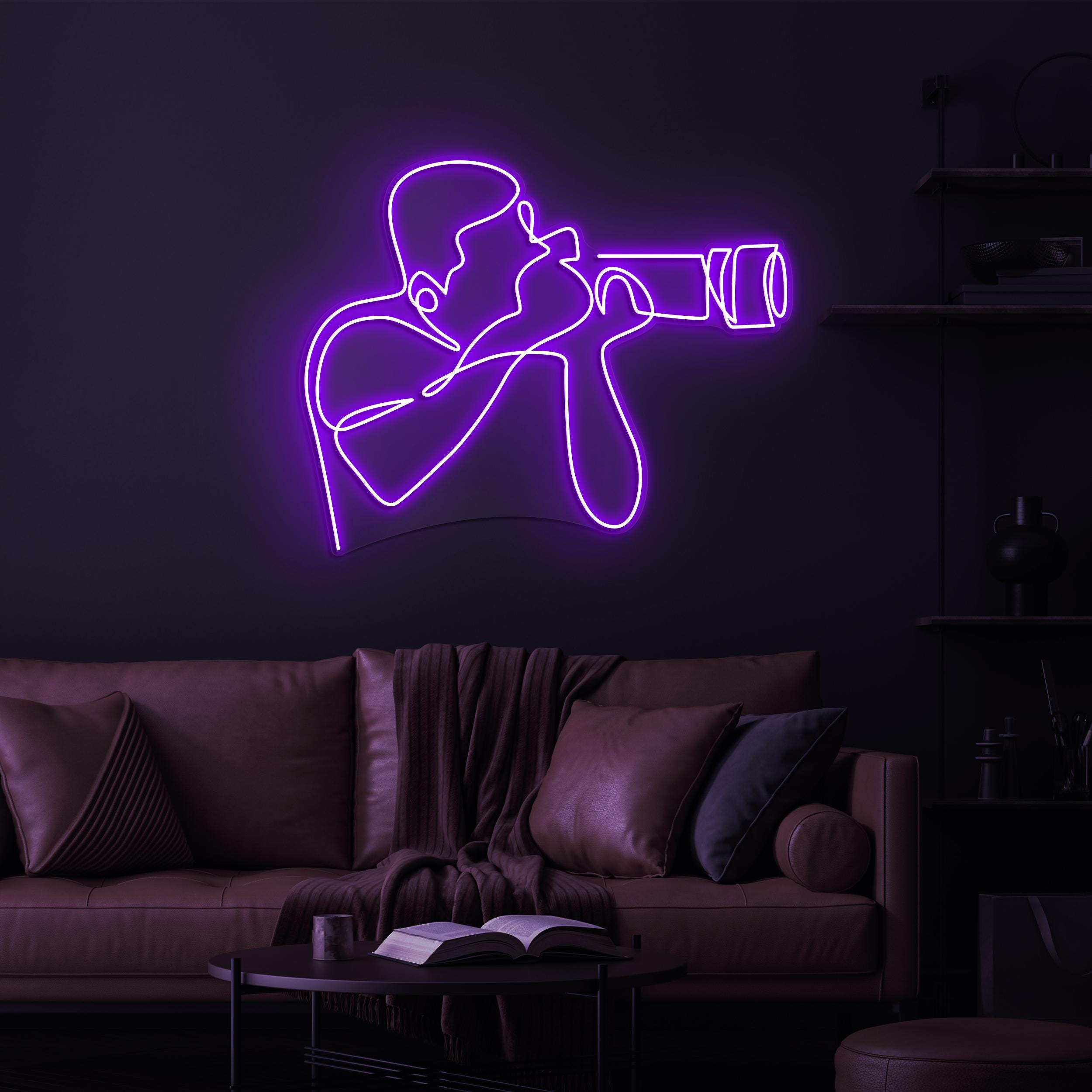 Photographer Neon Sign, Photographer LED Light, Photographer Camera LED Neon Art, Home Wall Decor, Photo Shop Wall Decor, Capture Neon Sign