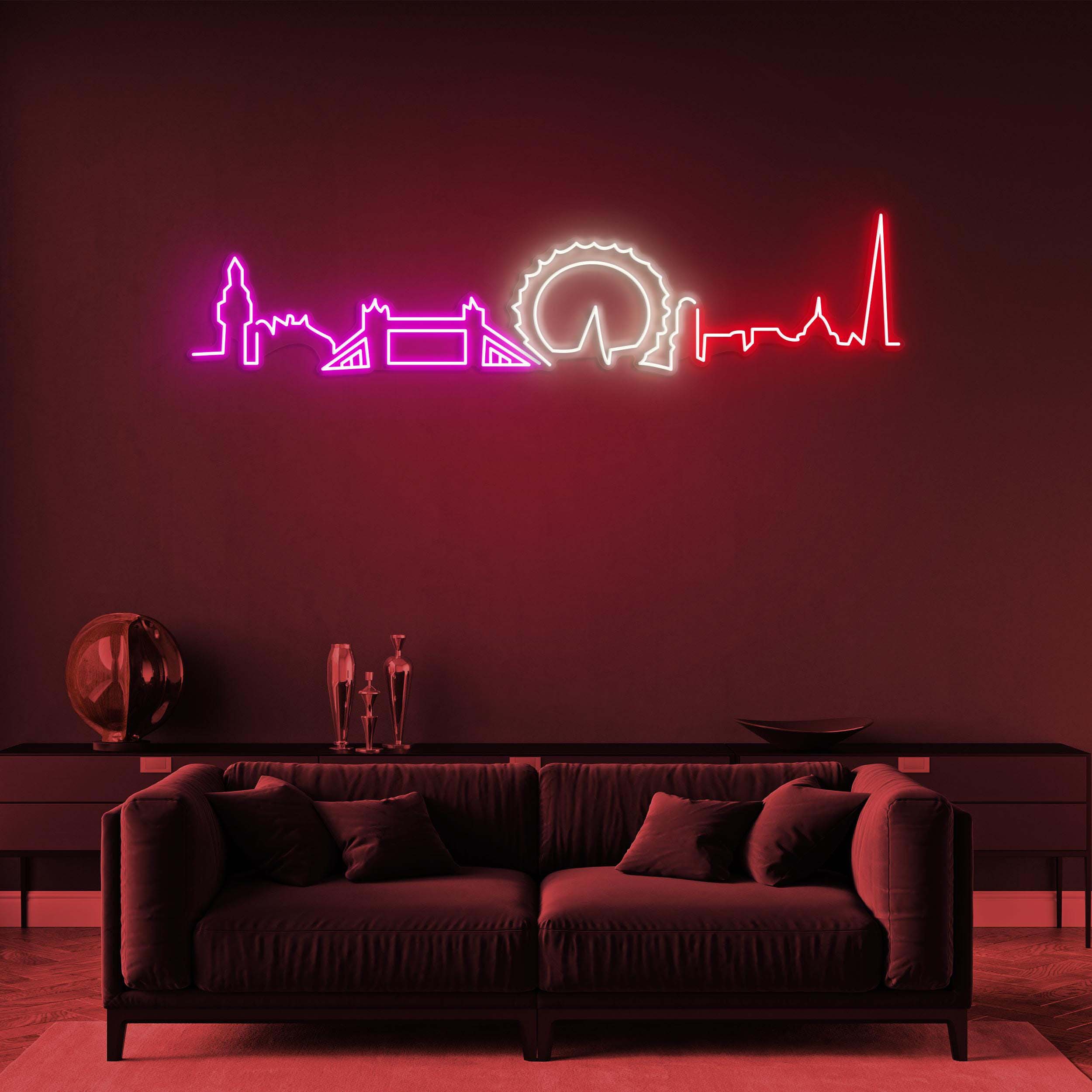London City Neon Sign, London Skyline LED Light, London LED Neon Art, Custom City Skyline, City Led Light, Home Wall Decor, Office Wall Art