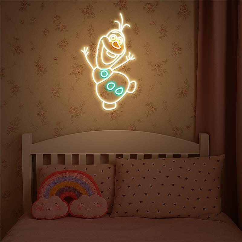 Olaf Neon Sign Bedroom Decoration
