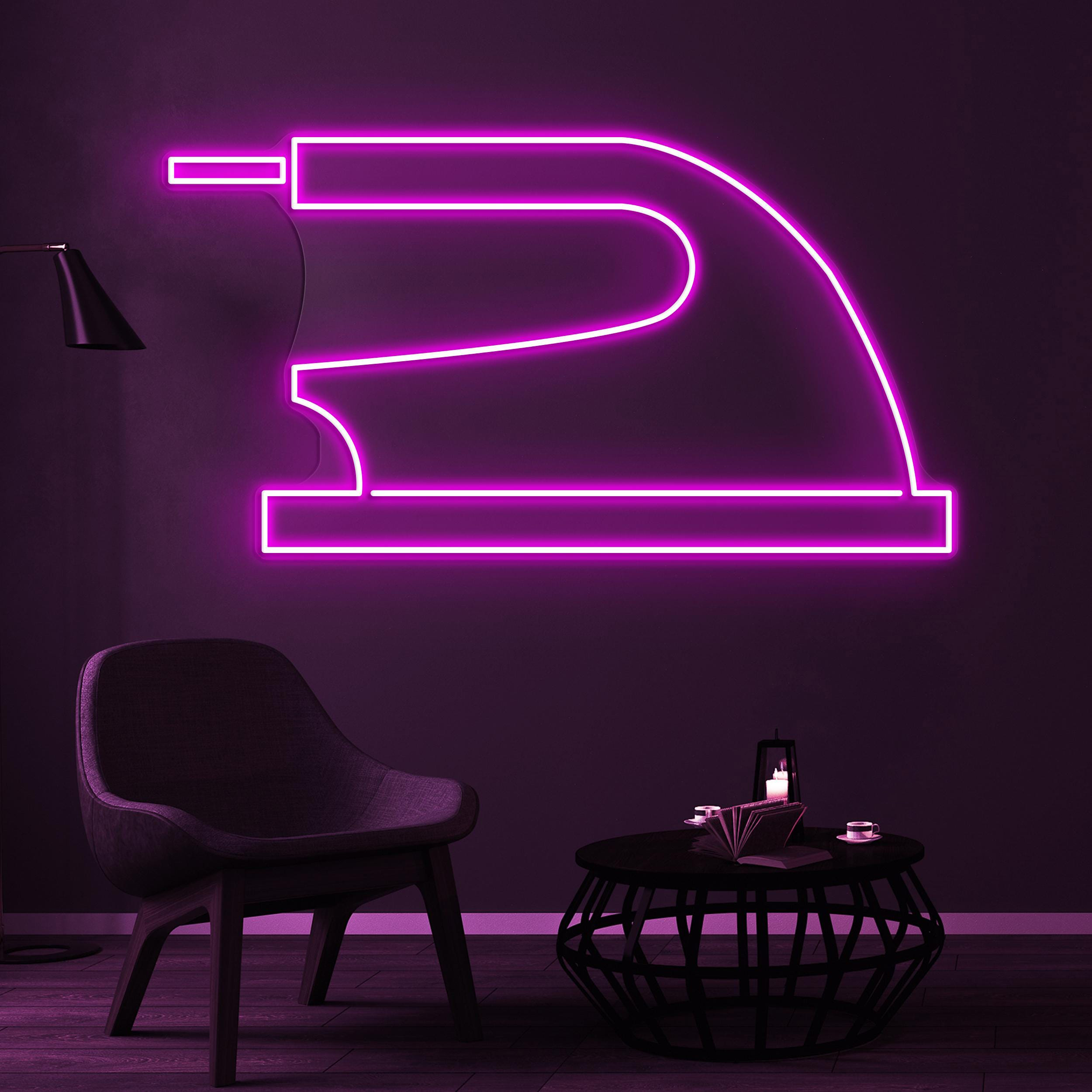 Iron Neon Sign, Iron LED Light, Electric Iron Wall Decor, Laundry Press Wall Art, Electronics Shop Neon Light, Dry Clean Shop Neon Decor