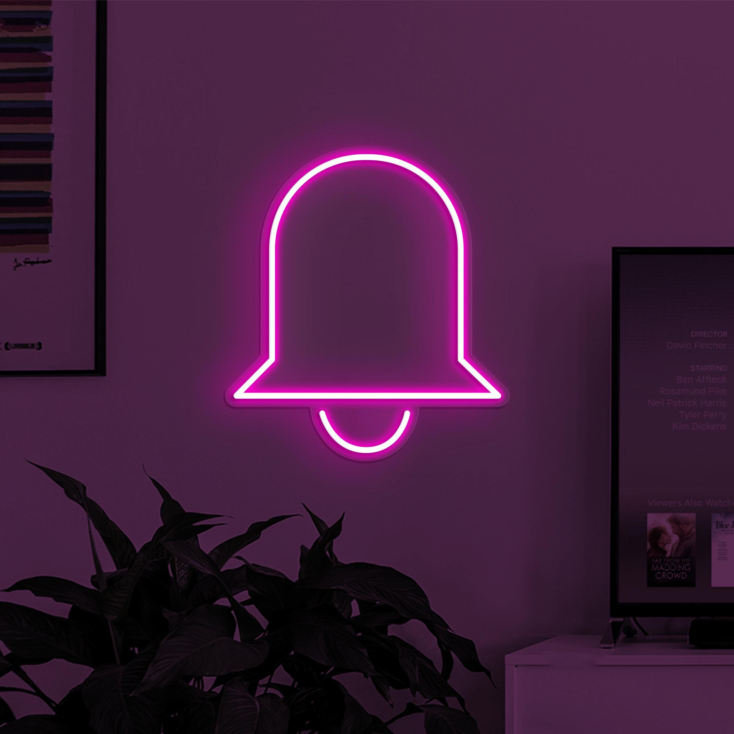Bell Neon Sign, Bell LED Light, Notification Bell Wall Decor, Led Neon Light, Custom Neon Sign, Home Wall Art, Cafe and Bar Neon Art, Gift