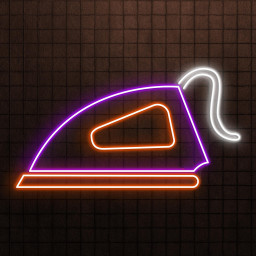 Iron Neon Sign, Electric Iron LED Light, Laundry Press Wall Decor, Electronics Shop Wall Decor, Garment Shop Neon Light, Clothing Iron Art