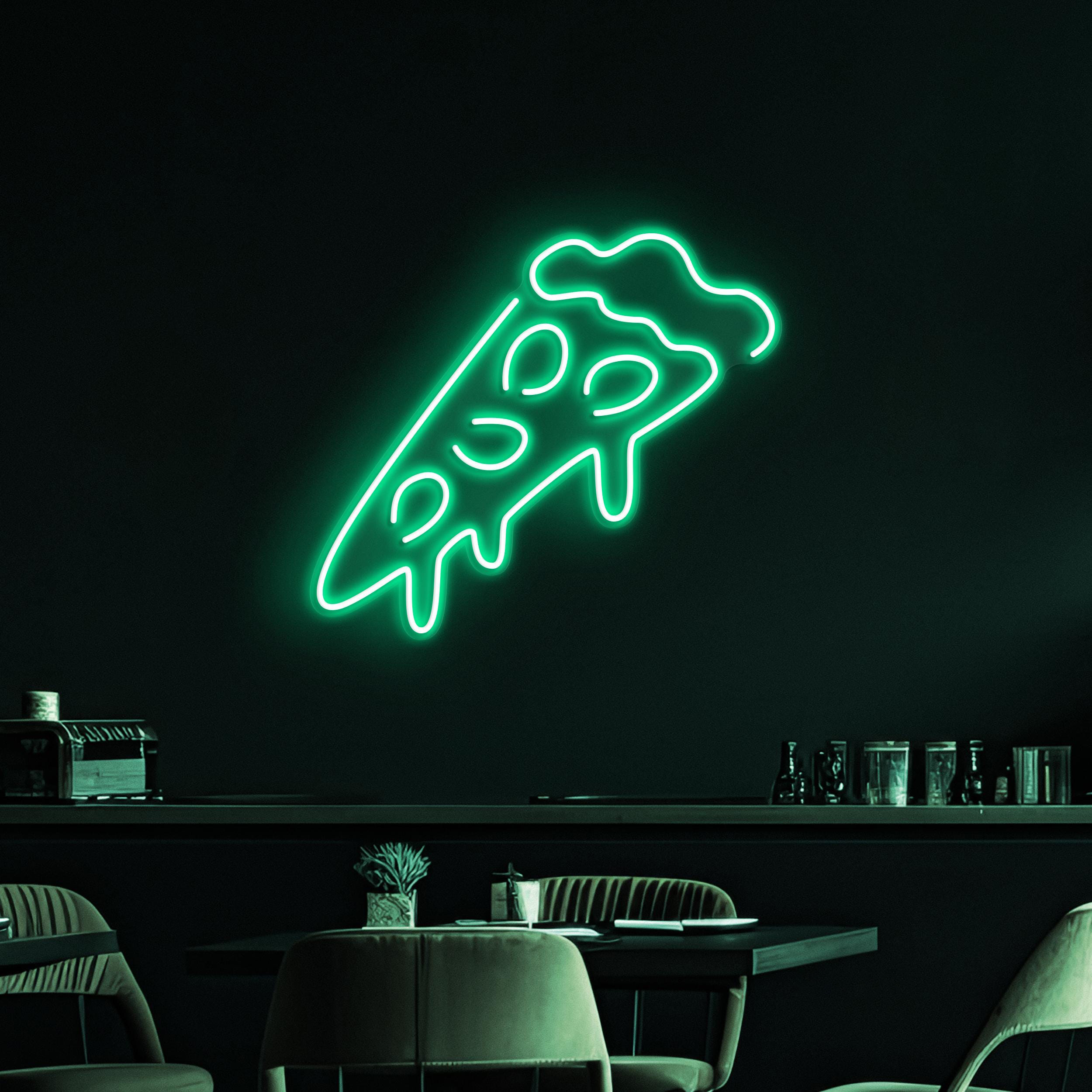 Pizza Neon Sign, Pizza Slice LED Light, Kitchen Wall Decor, Pizza Shop Wall Art, Home Neon Sign, Custom Neon Light, Gift For Pizza Lovers