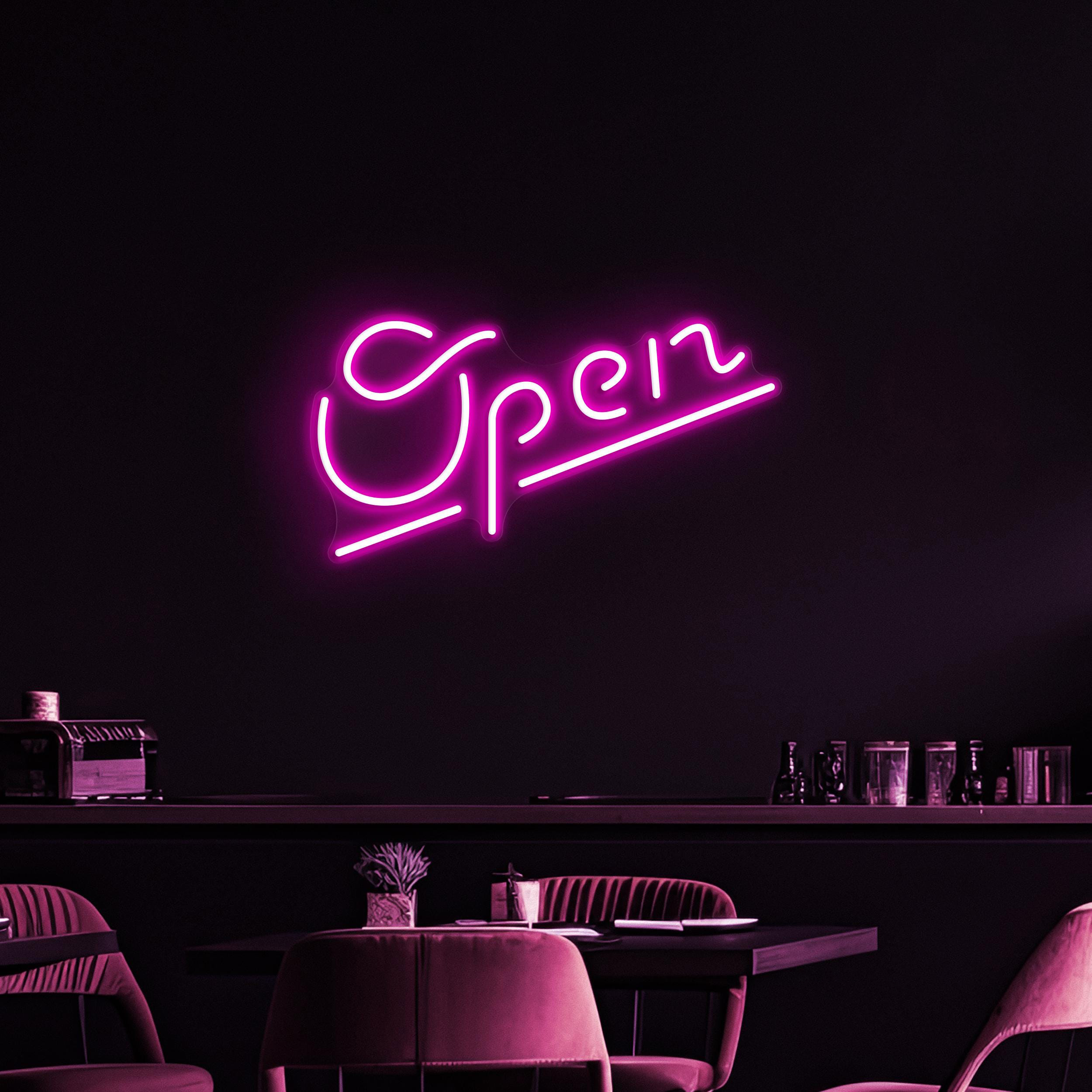 Open Neon Sign, Open LED Light, Business Hours Wall Decor, Club, Bar Pub, Cafe and Store Wall Art, Open Display Neon Sign, Led Wall Light