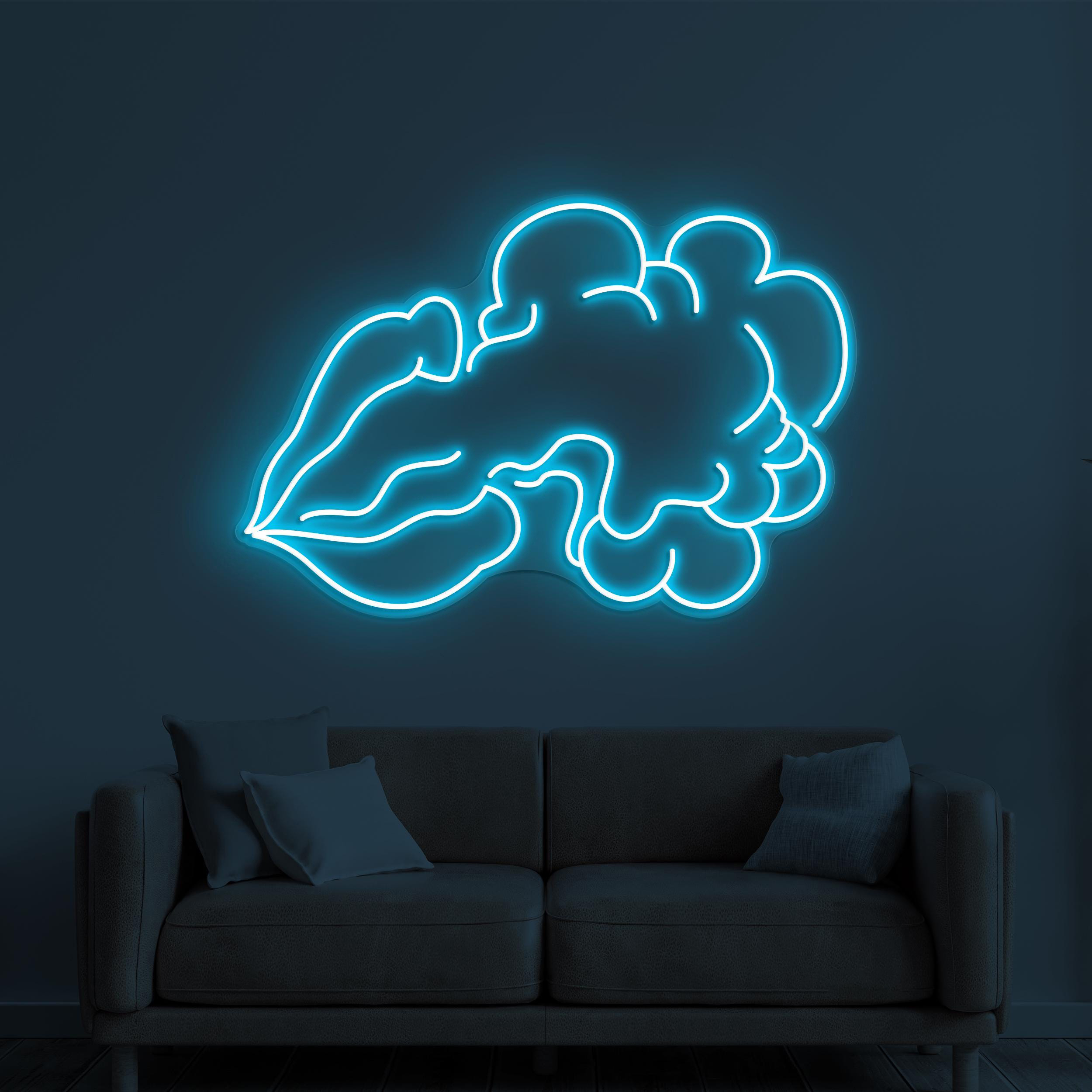 Smoking Lips Neon Sign, Smoking Lips LED Light, Smoking Room Wall Decor, Smoke Shop Wall Art, Lips Neon Sign, Girl Room Led Light, Bar decor
