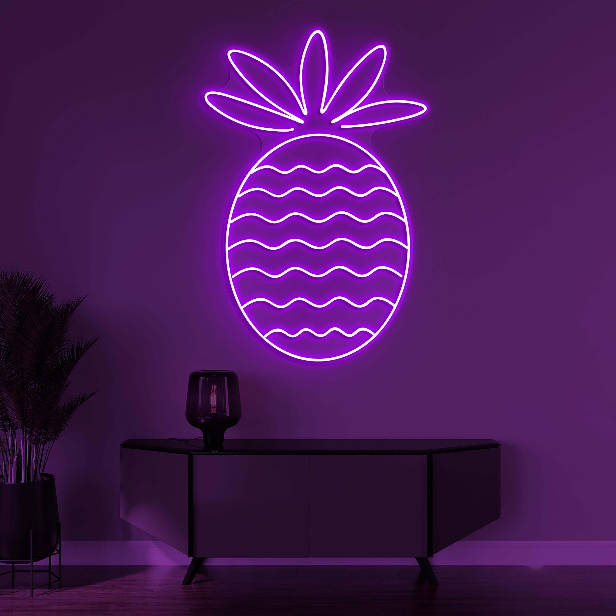 Pineapple Neon Sign, Pineapple LED Light, Fruit Shop Wall Decor, Pineapple Surf Wall Art, Cafe And Bar Neon Light, Personalized Neon Sign
