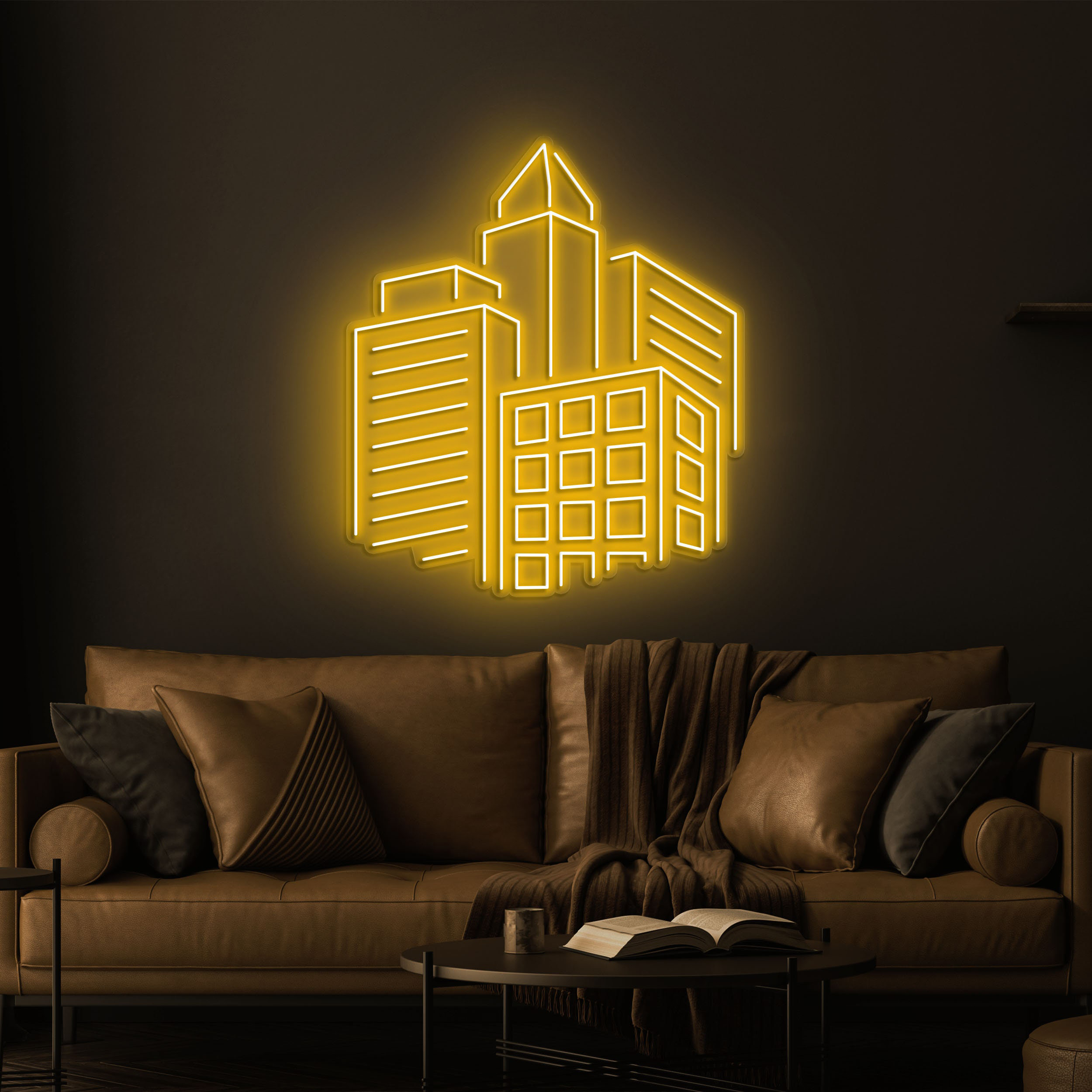 City Buildings Neon Sign, Buildings Neon Light, Room Decor, Wall Decor, City Building Sign, Urban Decor, Cityscape Vibes for Home or Office