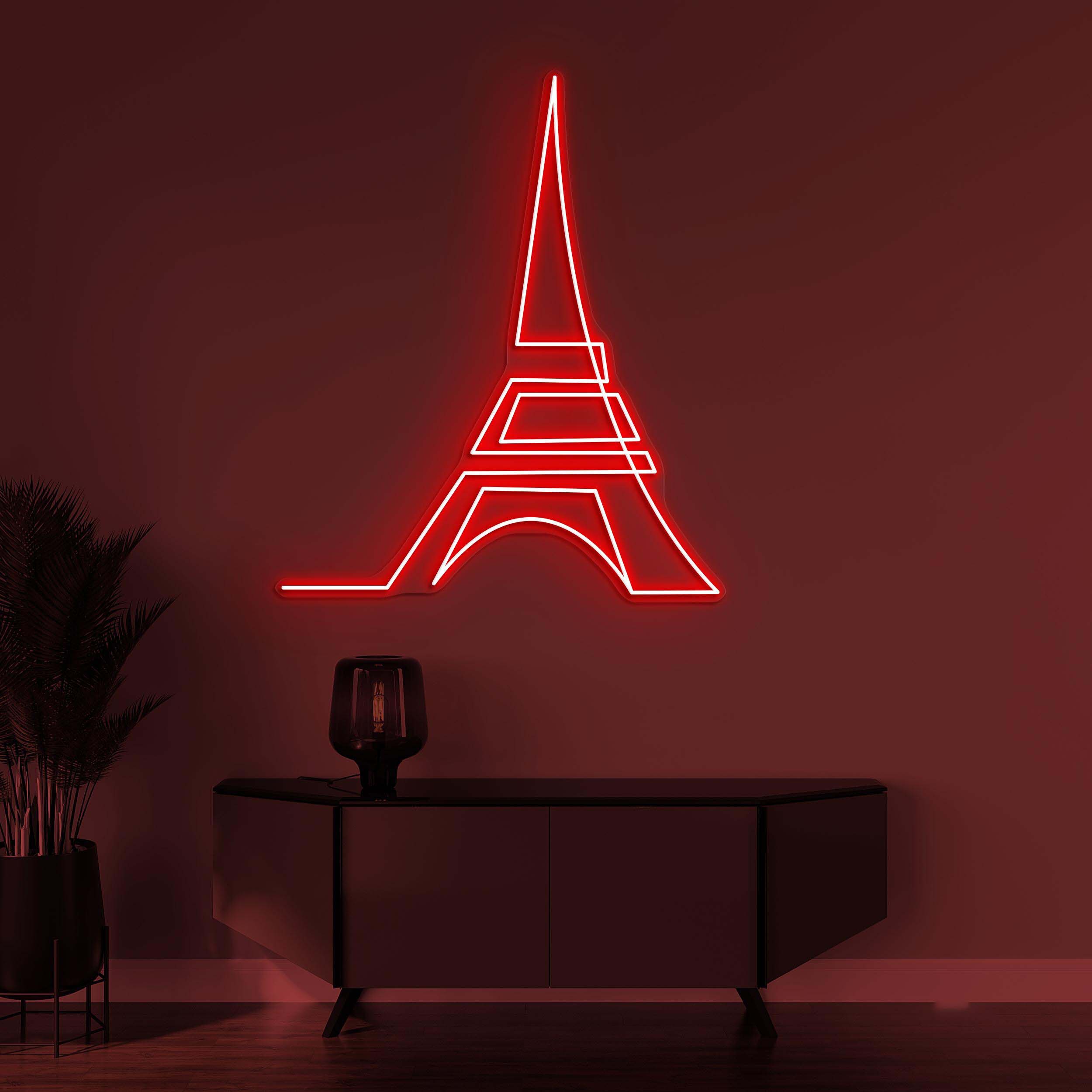 Eiffel Tower Neon Sign, Eiffel Tower LED Light, Eiffel Tower Wall Decor, Paris Neon Light, France Neon Sign, Decor for Office, Home, & Cafe