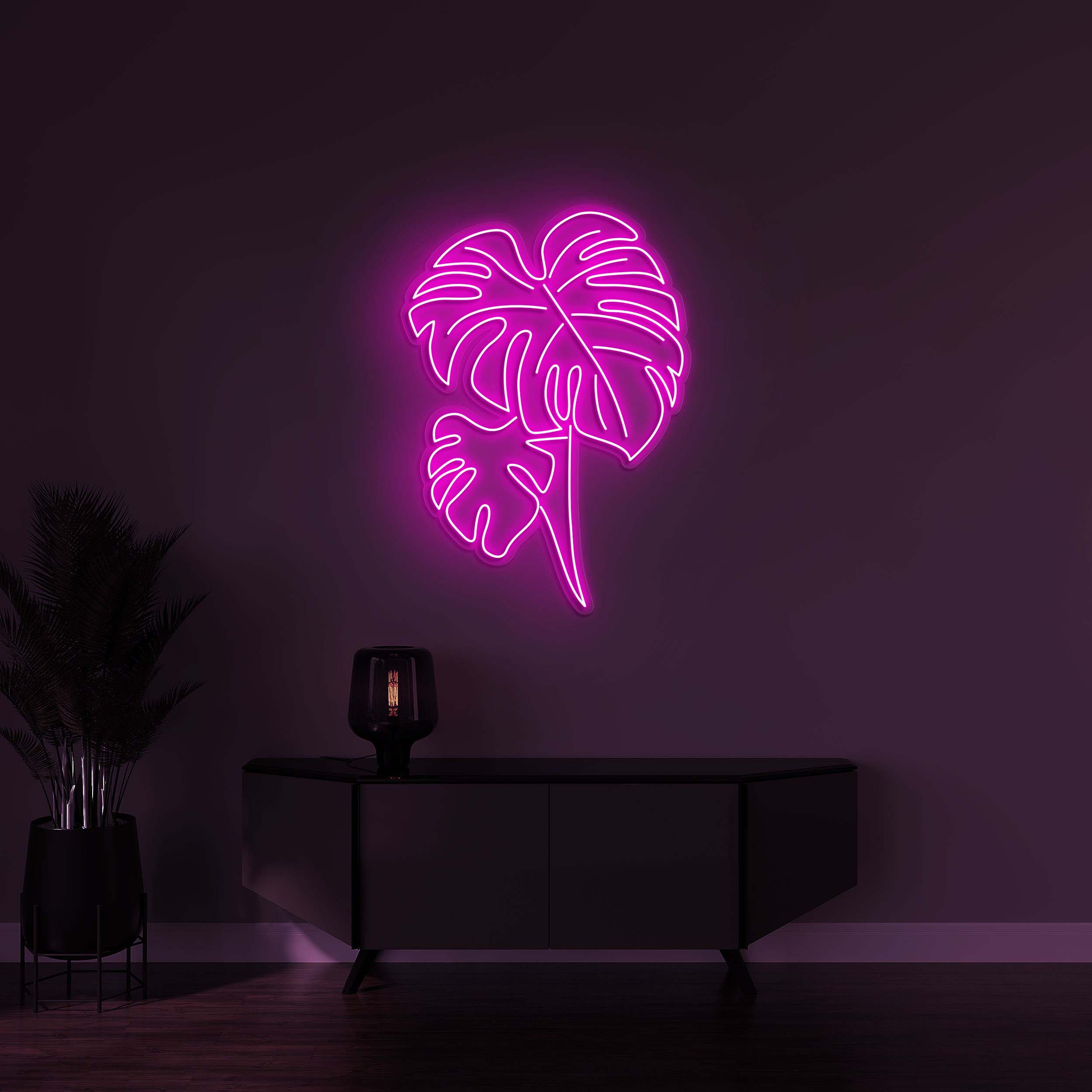 Monstera Leaf Neon Sign, Leaf Neon Sign, Green Leaf Neon Light, Leaf Led Wall decor, LED Plant Decor, Tropical Decor, Bedroom Wall Decor