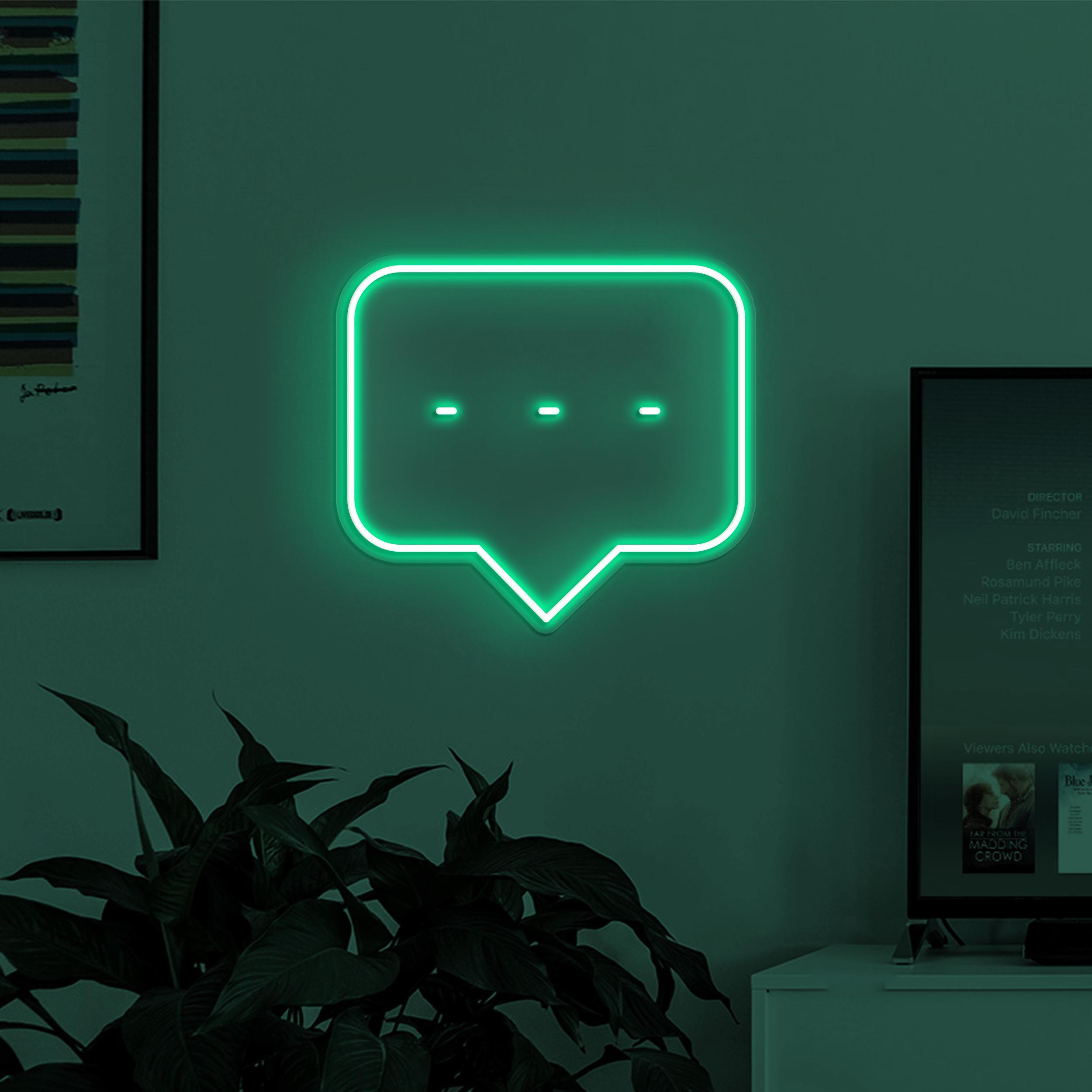Chat Box Neon Sign, Chat Box LED Light, Speech Bubble Decor, Just Chatting Neon Light, Chat Bubble Neon Light, Message Decor, Home Wall Art
