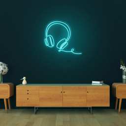 Headphone Neon Sign, LED Headphones Light, Music Wall Decor, Custom Neon Sign, Headset Neon Wall Art, Music Room Decor, Bedroom Gift Idea