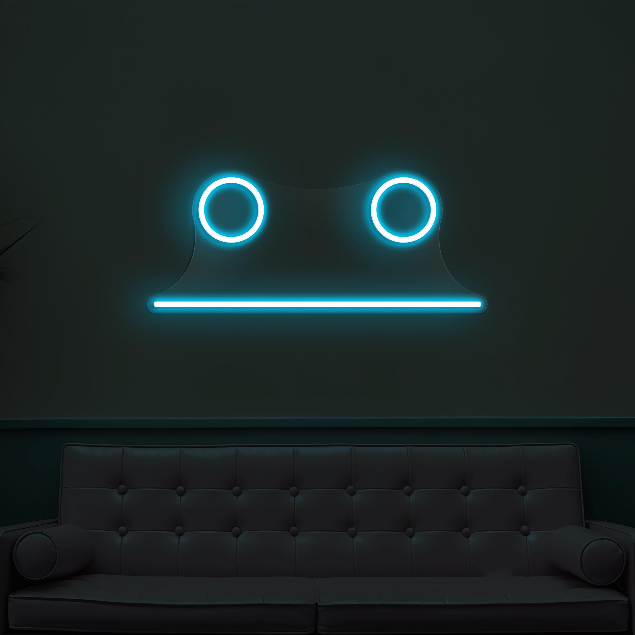 Froggy Face Neon Sign, Froggy Face LED Light, Froggy Eye Wall Decor, Kids Room Wall Art, Animal Shop Neon Light, Custom Sign, Lip Line Art