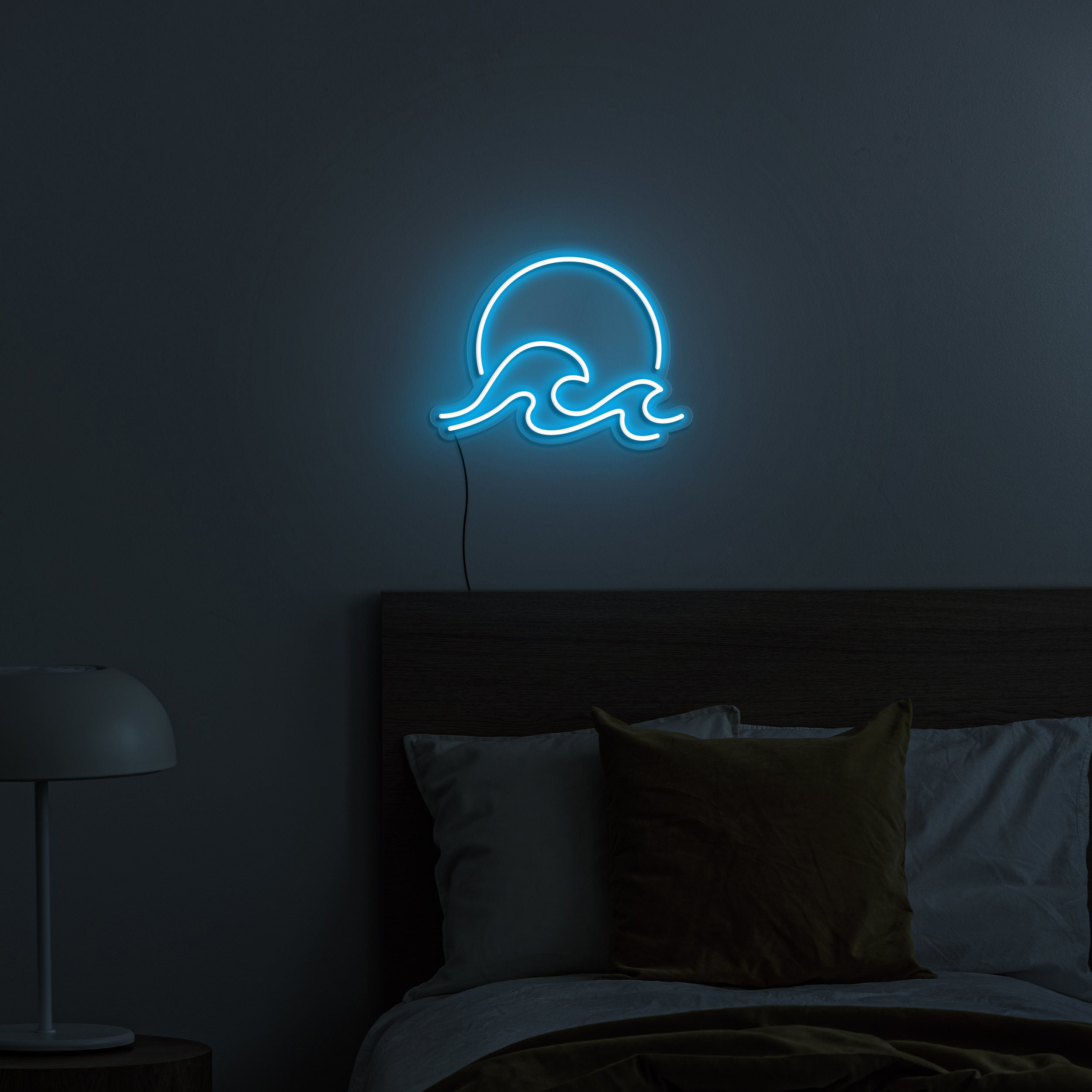 Sunrise Sunset Neon Sign, Sun & Sea Wave LED Wall Decor, USB Powered Ocean Surf Light, Bedroom, Living Room, Cafe Decoration, Party Decor