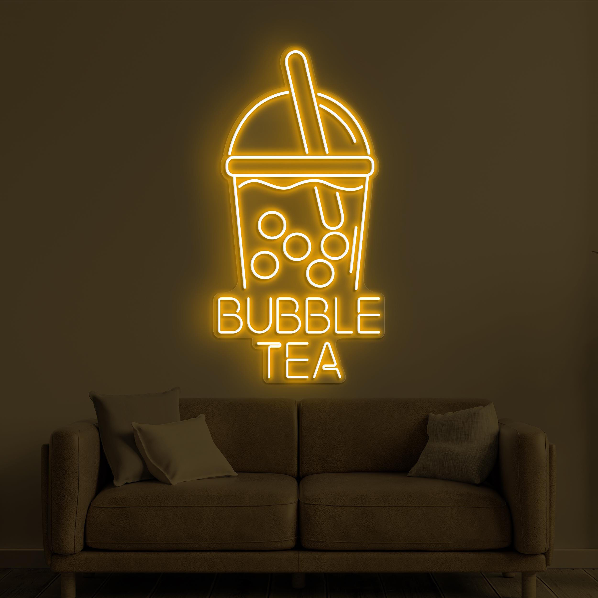 Bubble Tea Neon Sign, Bubble Tea LED Light, Drink Corner Wall Decor, Cafe Bar Wall Art, Bubble Tea Logo Neon Light, Boba Tea Neon Sign, Gift