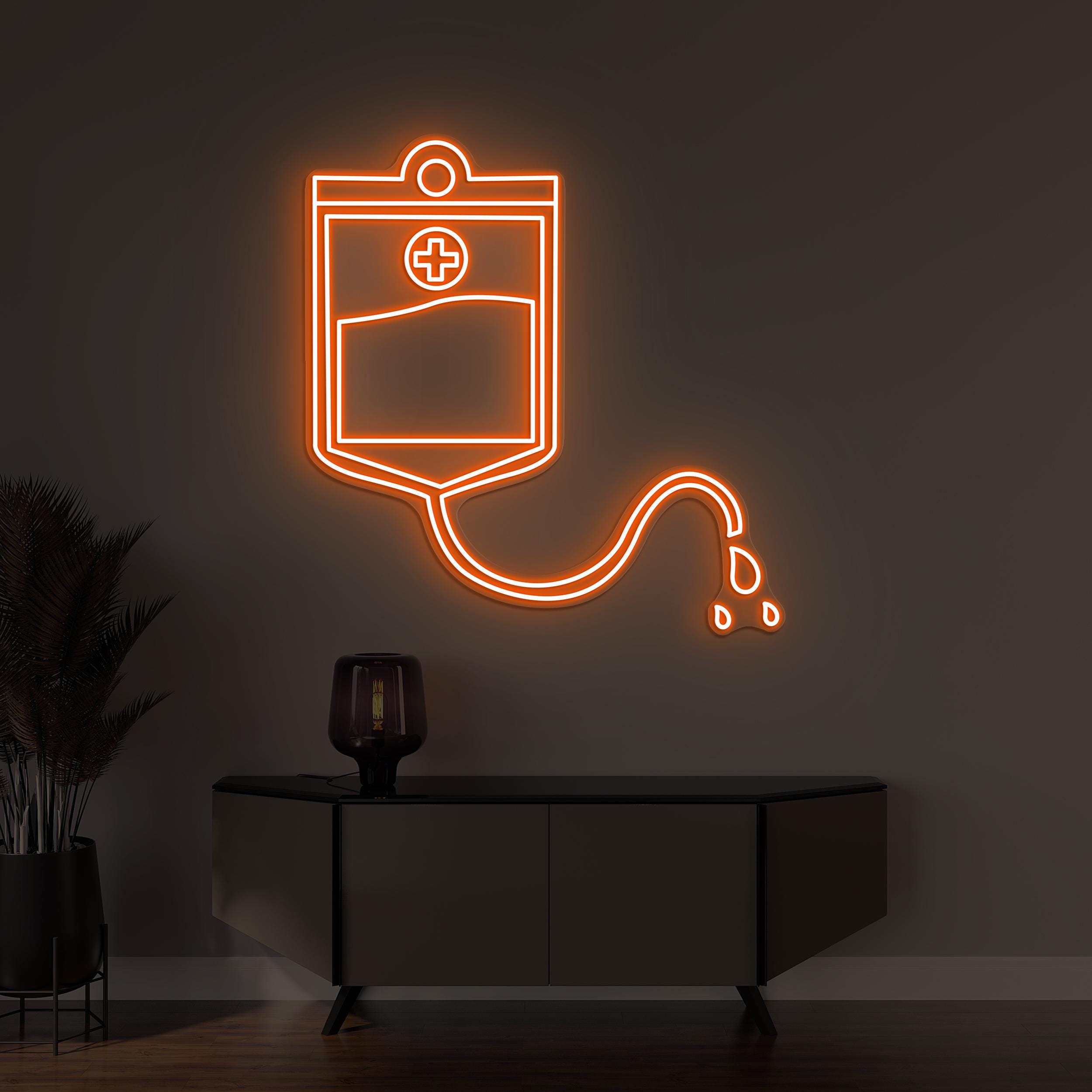 IV Drip Bag Neon Sign, IV Bag LED Light, Hospital Wall Decor, Dr Clinic Neon Sign, Medical Wall Art, Personalized Neon Sign, Drip Neon Decor