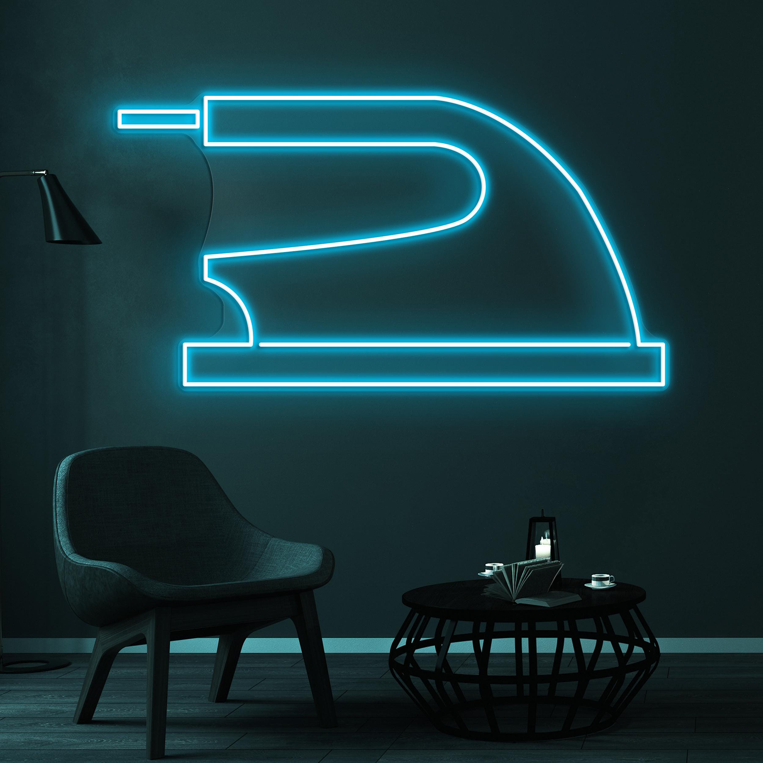 Iron Neon Sign, Iron LED Light, Electric Iron Wall Decor, Laundry Press Wall Art, Electronics Shop Neon Light, Dry Clean Shop Neon Decor