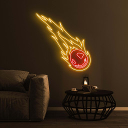 Meteorite Neon Sign, Meteorite LED Light, Shooting Star Wall Decor, Custom Neon Sign, Flaming Meteorite Wall Art, Space Room Wall Art Decor