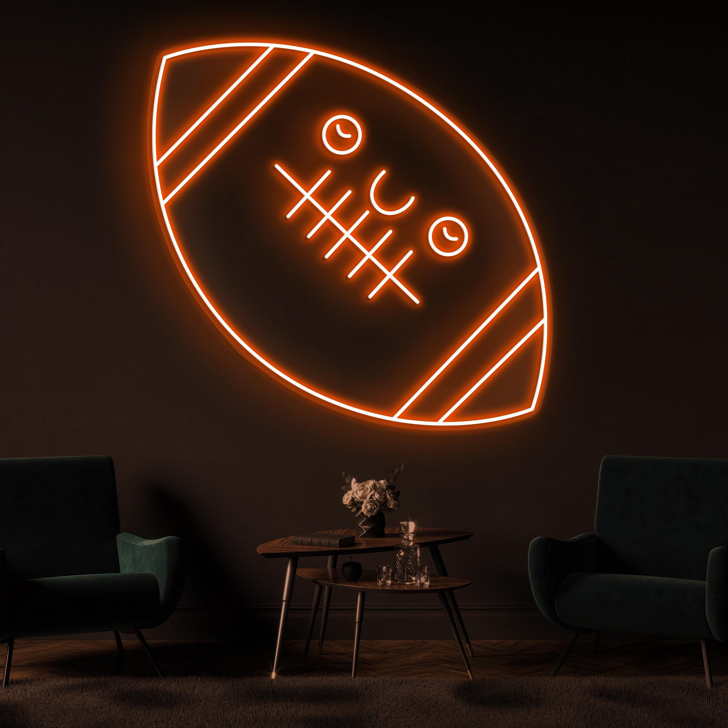 Football Neon Sign, Football LED Light, American Football Wall Decor, Football Club Wall Art, Game Room Neon Light, Sports Room Led Sign