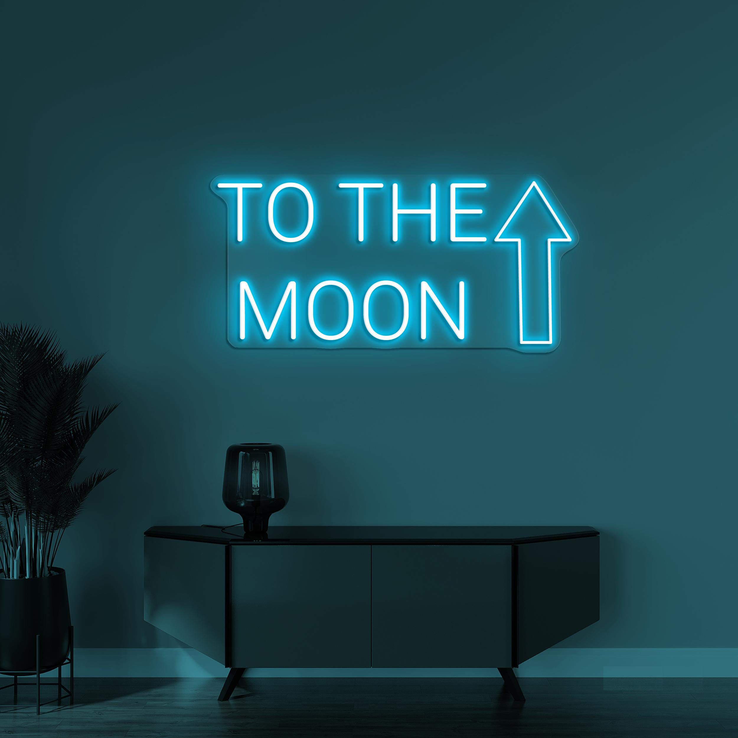 To the Moon Neon Sign, To the Moon LED Light, Bedroom Wall Decor, Wedding Wall Art, Engagement Party Backdrop Sign, Living Room Nron Light