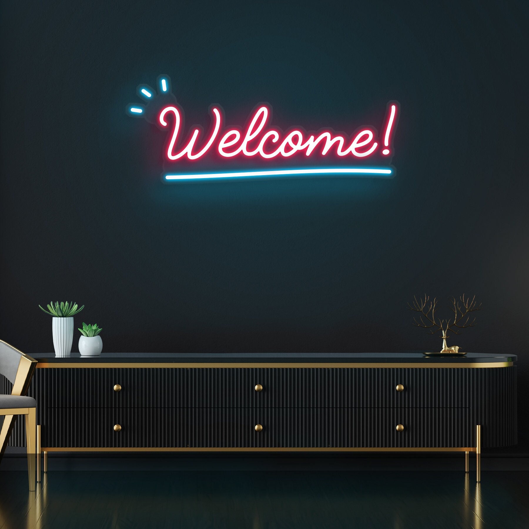 Welcome Neon Sign, LED Wall Decor, Shop Restaurant Room Decoration, Custom LED Neon Sign, Birthday Gift, Neon Sign Wall Decor, Neon Sign