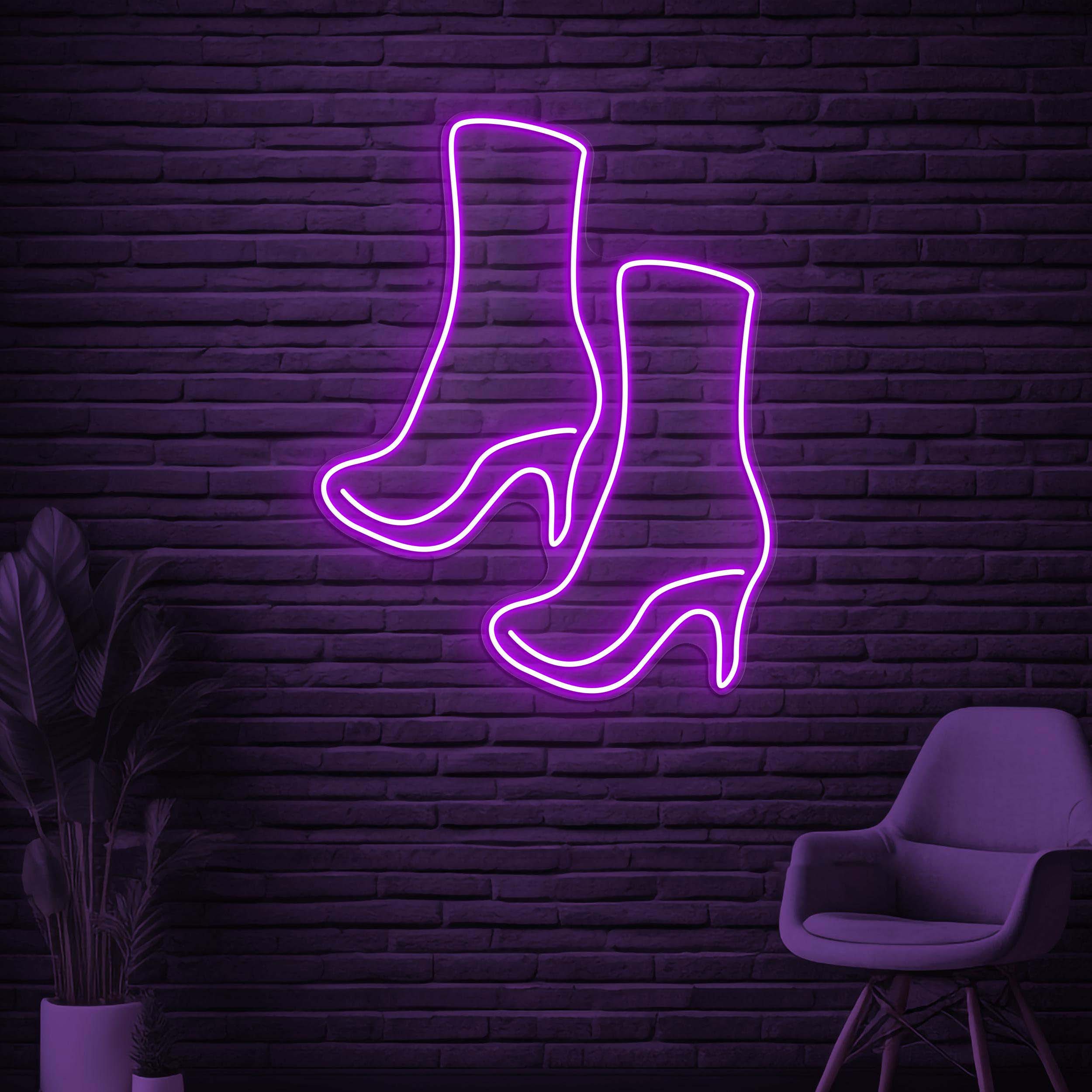 High Heels Neon Sign, High Heels LED Light, Shoes Wall Decor, Fashion Shoes Wall Art, Shoes Shop Led Sign, Girls Shoes Decor, Girls Room Art