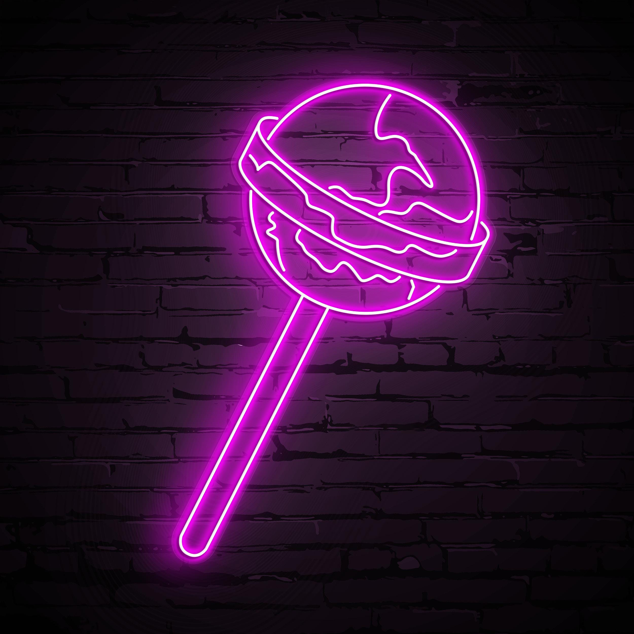 Candy Planet Neon Sign, Lollipop Neon Light, Candy Shop Decor, Planet Neon Sign, Kids' Room decor, Lollipop Wall Decor, Party decor, Gift